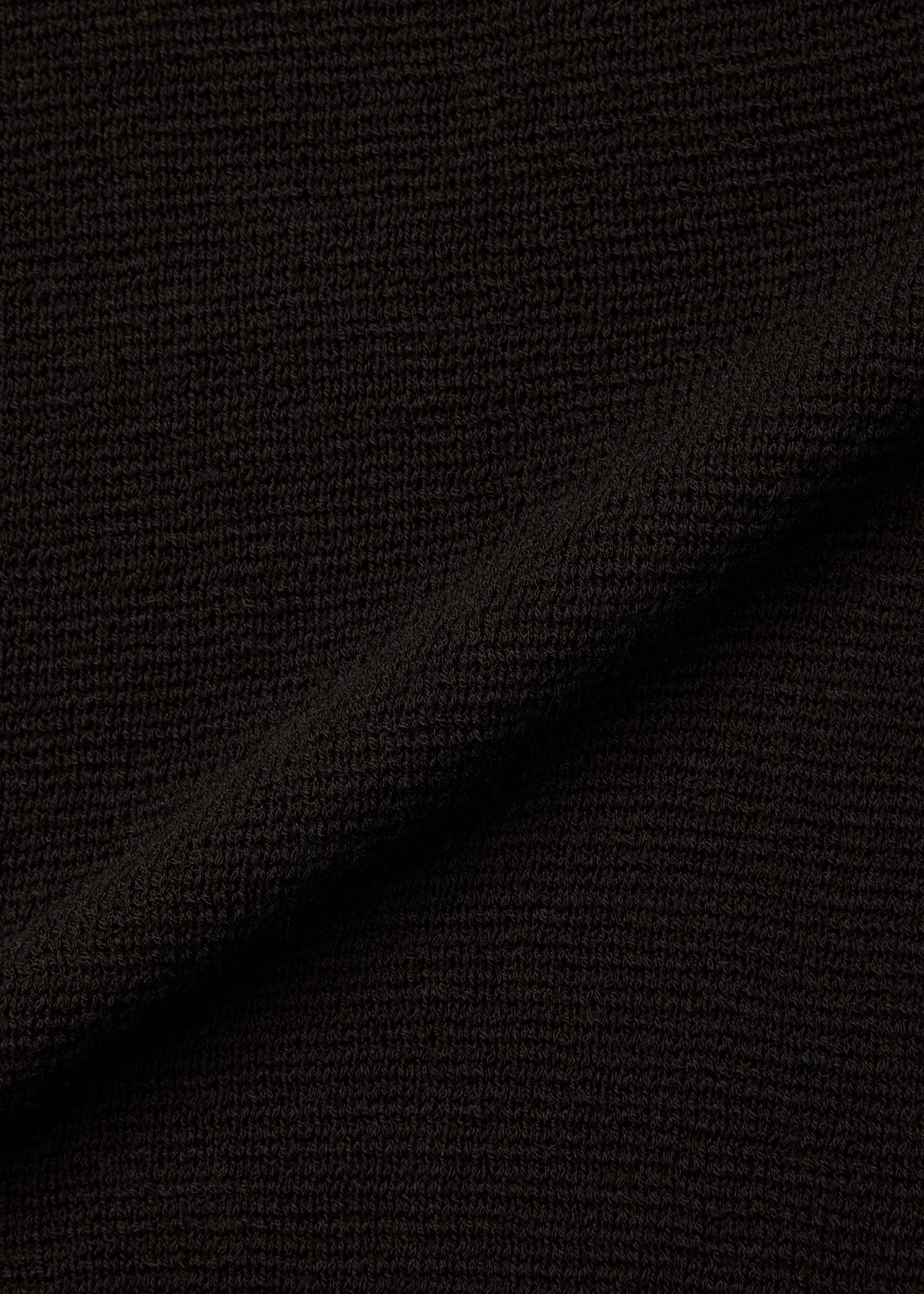 ulterior / SUPER SOFT LOOSE MILANO RIB KNIT POLO "BLACK"