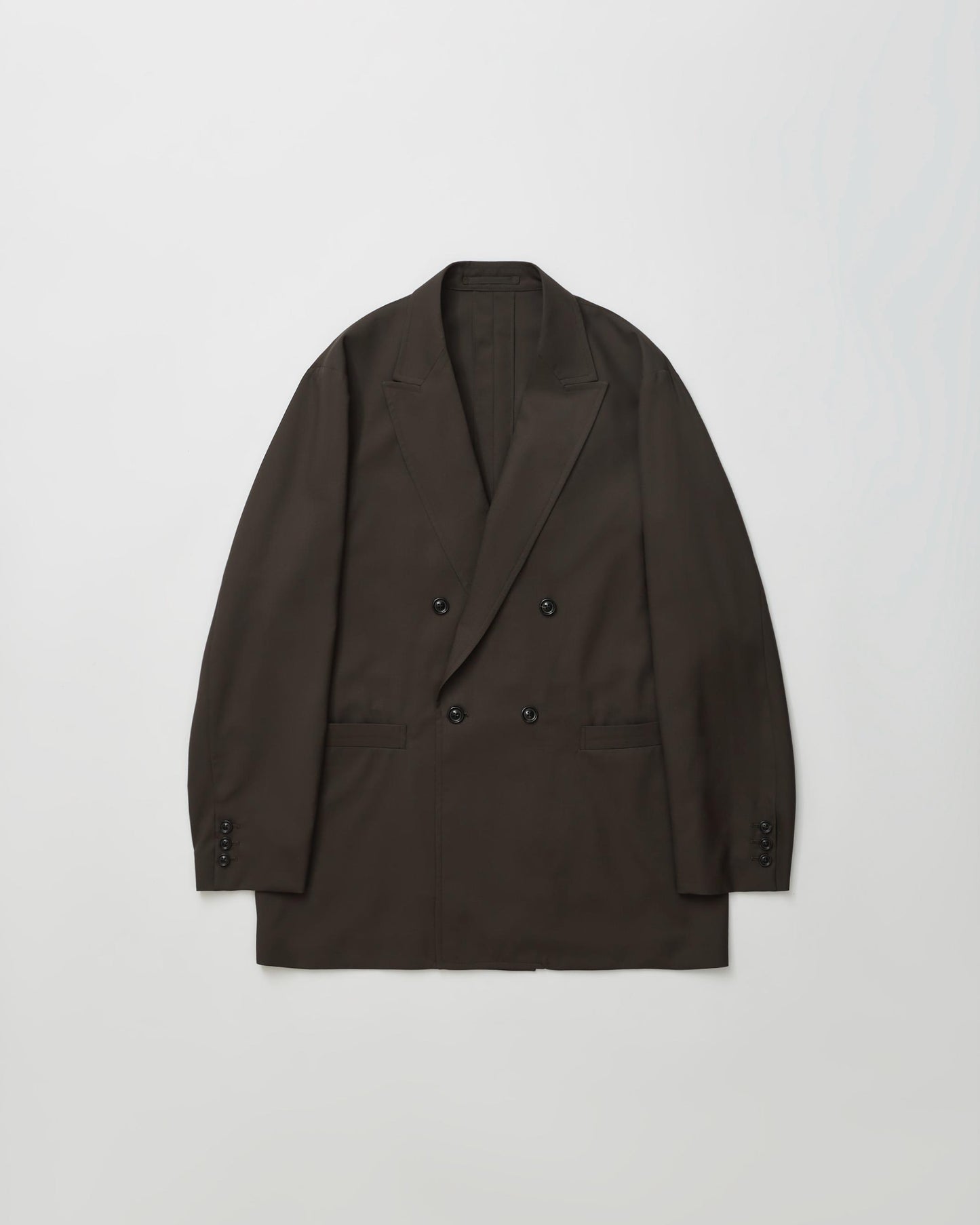 ULTERIOR / SUPER FINE WOOL TROPICAL DB JKT “ROAST BROWN”
