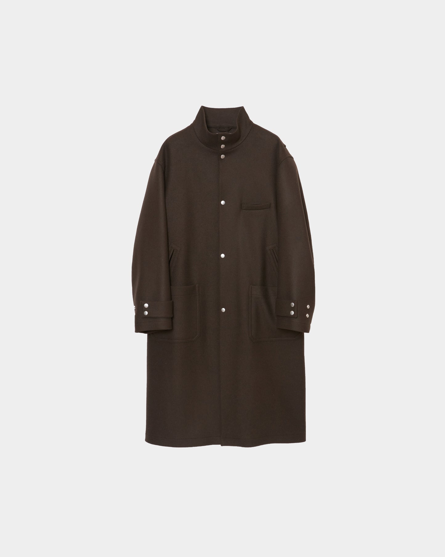 MATSUFUJI / Melton High Neck Coat "BROWN"