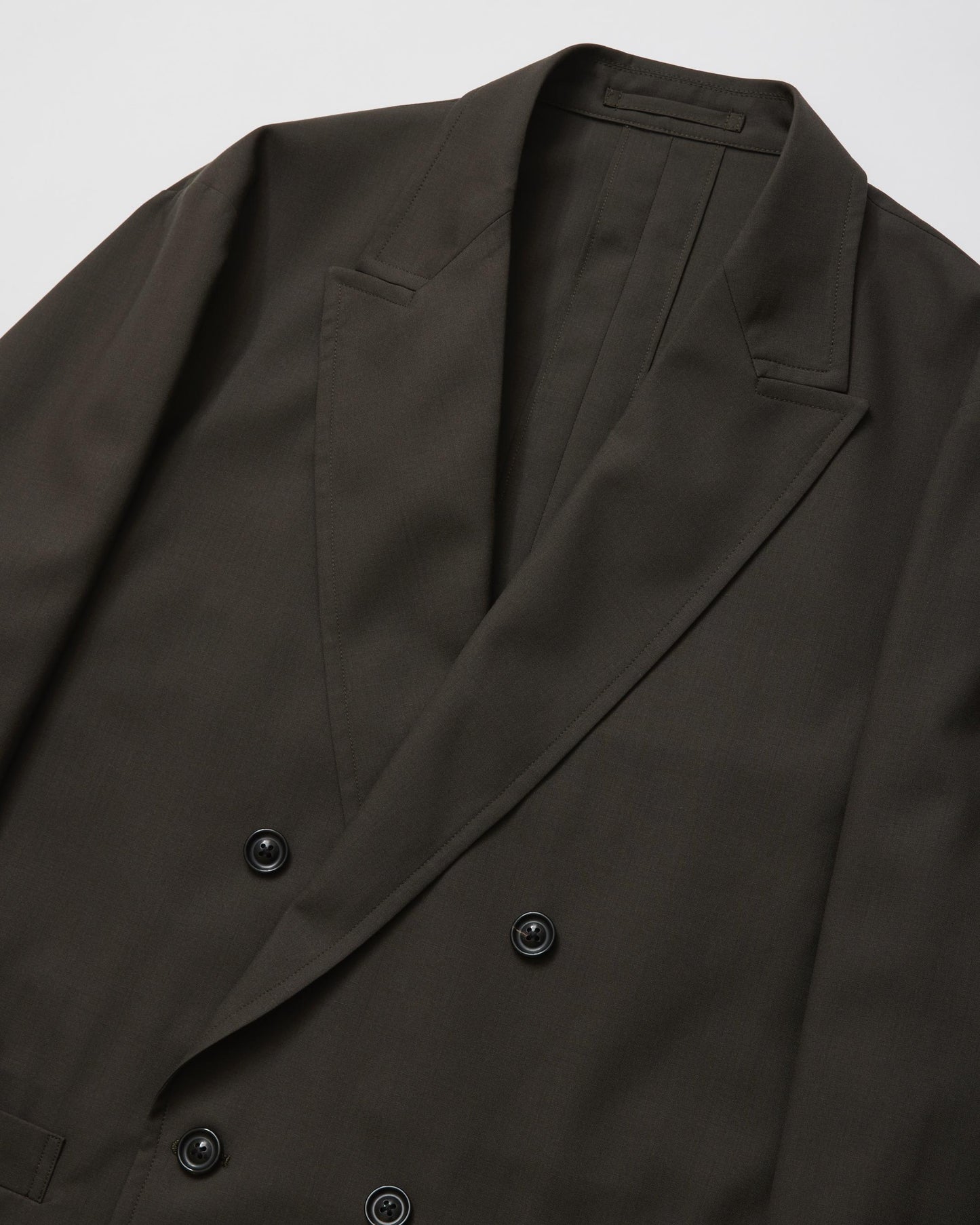 ULTERIOR / SUPER FINE WOOL TROPICAL DB JKT “ROAST BROWN”