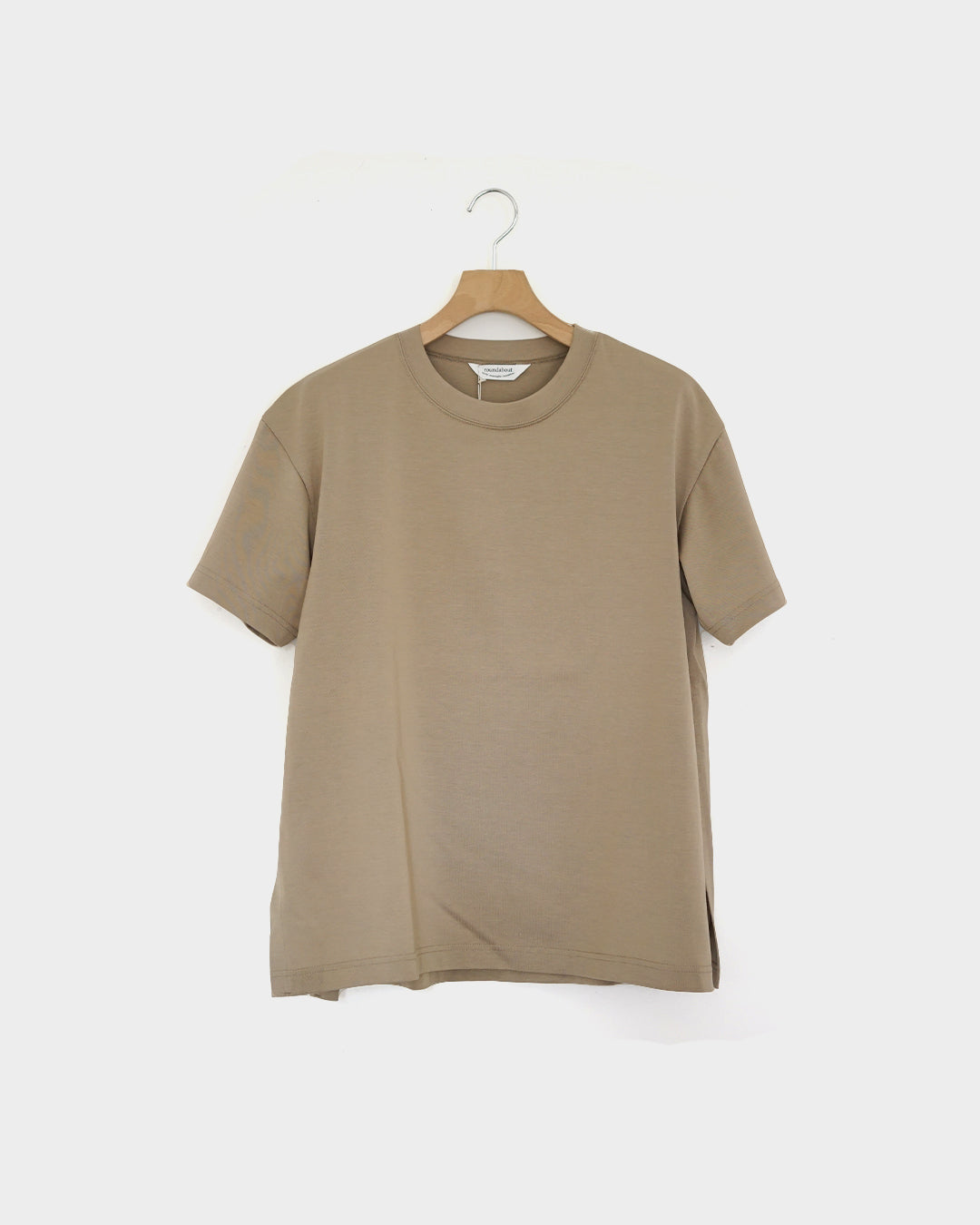 roundabout / slit Tshirts "BEIGE"