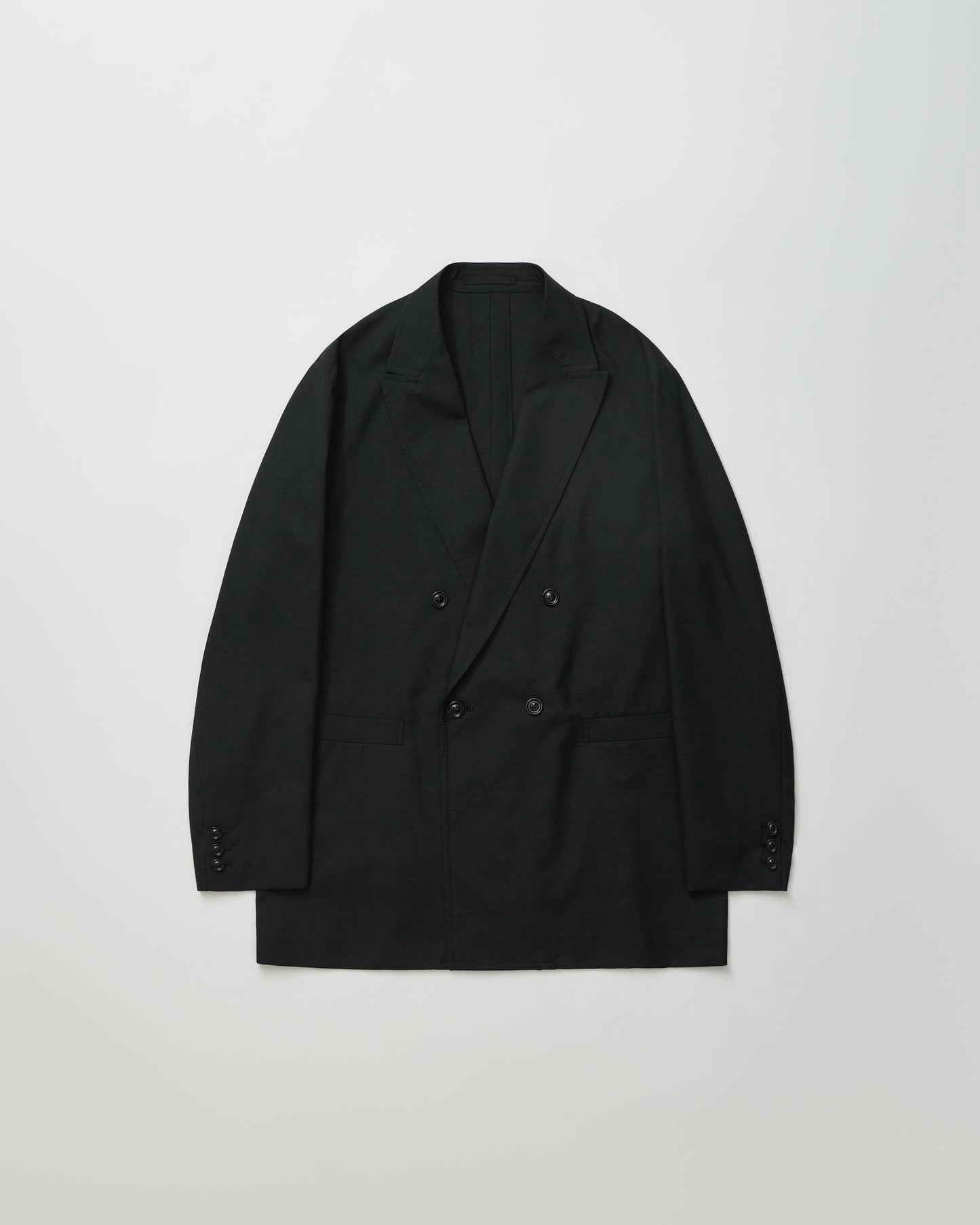 ULTERIOR / SUPER FINE WOOL TROPICAL DB JKT “SHADE BLACK”