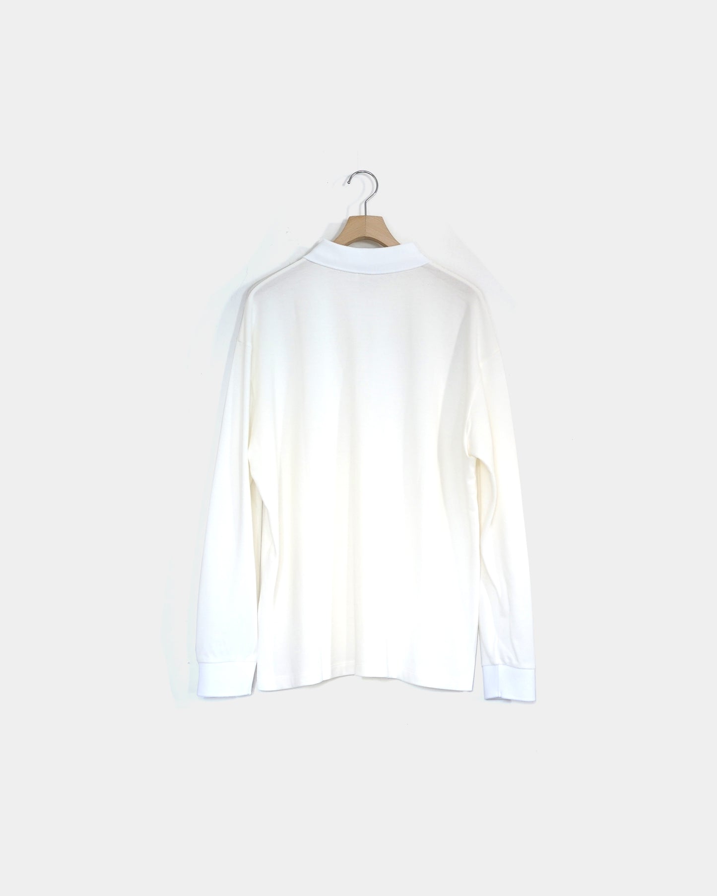 REVERBERATE/ZIP LONG SLEEVE POLO "WHITE"