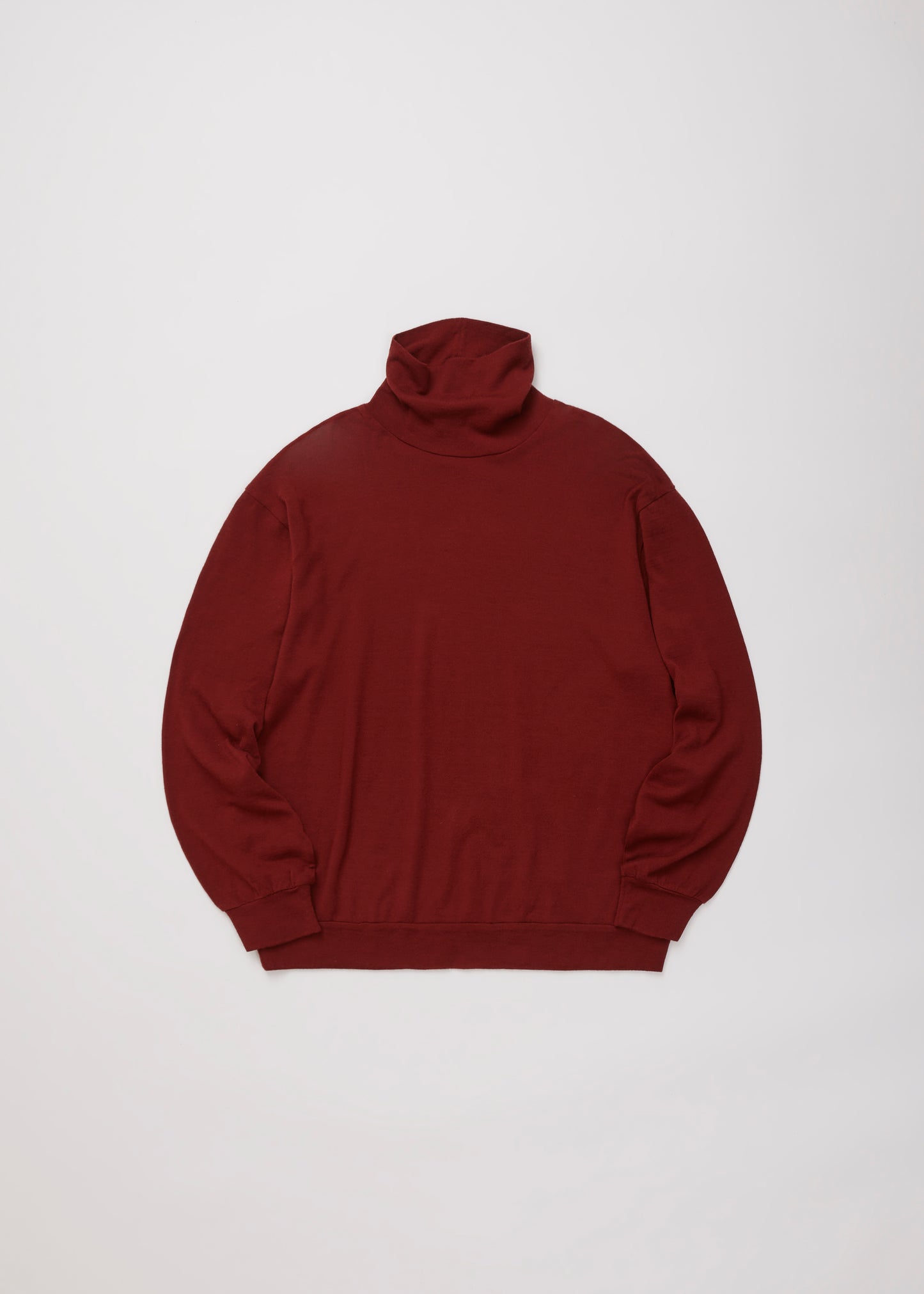ulterior / SUPER FINE WOOL COTTON HIGH NECK P/O "REDWOOD"