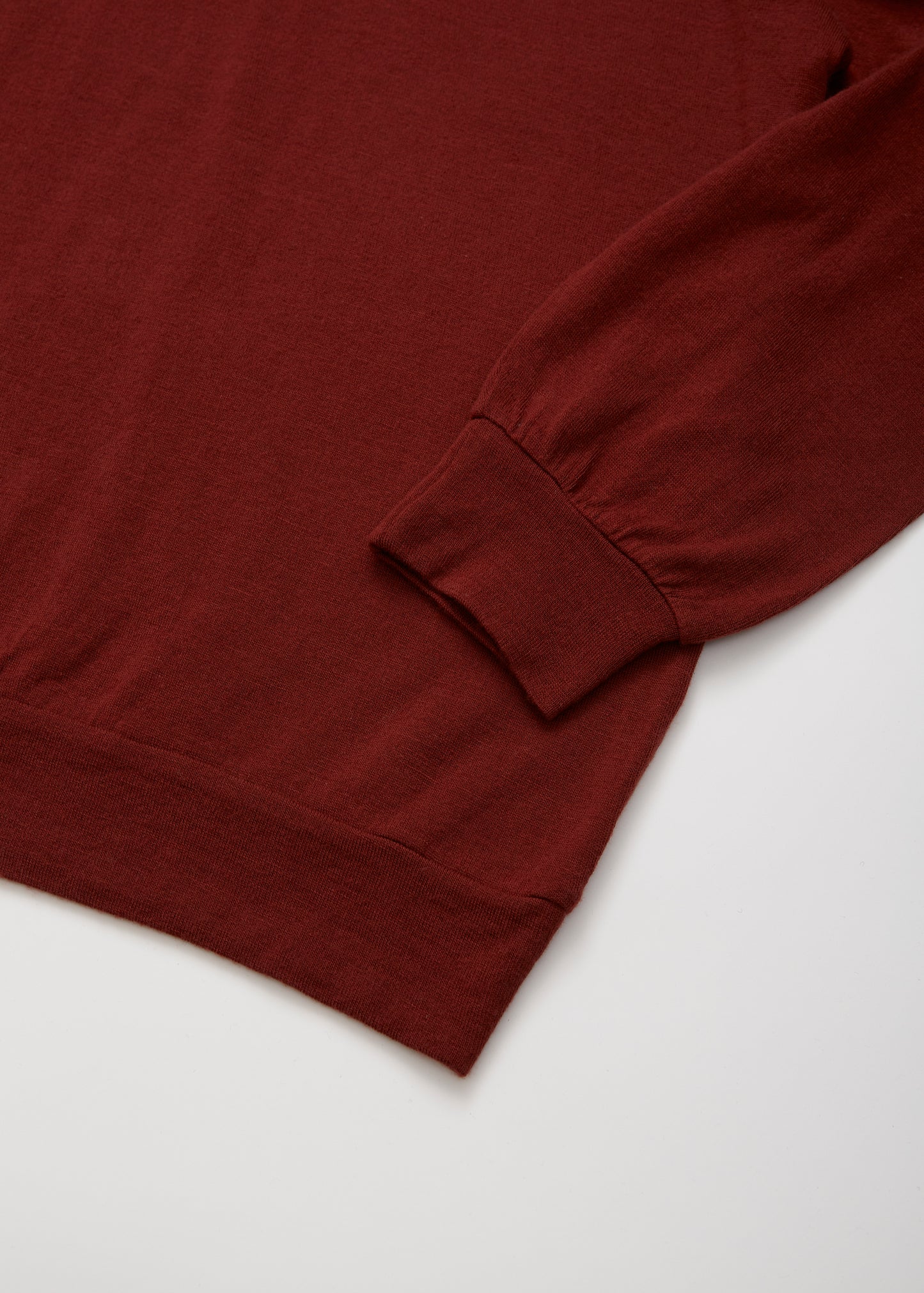 ulterior / SUPER FINE WOOL COTTON HIGH NECK P/O "REDWOOD"