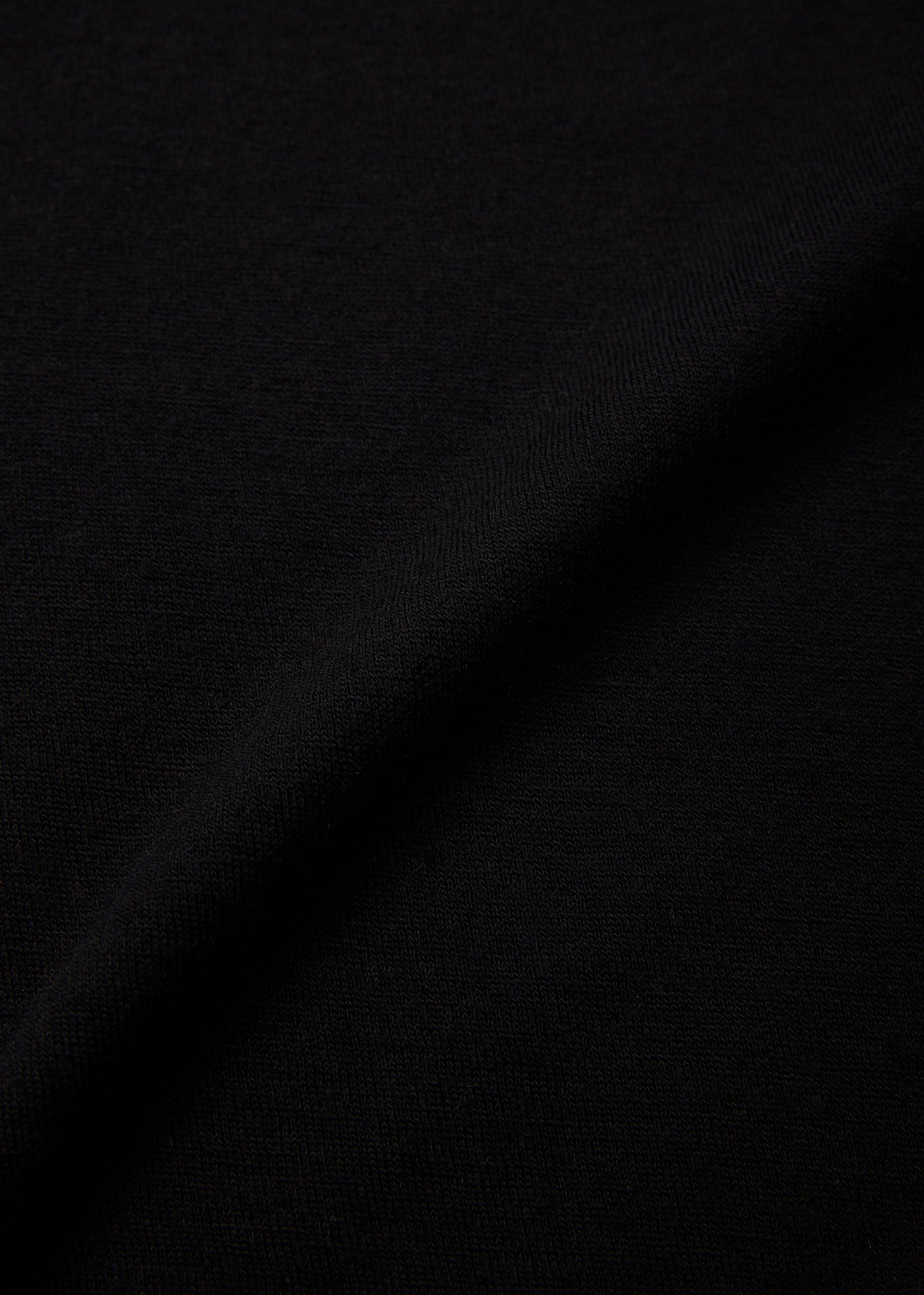 ulterior / SUPER FINE WOOL COTTON HIGH NECK P/O "BLACK"