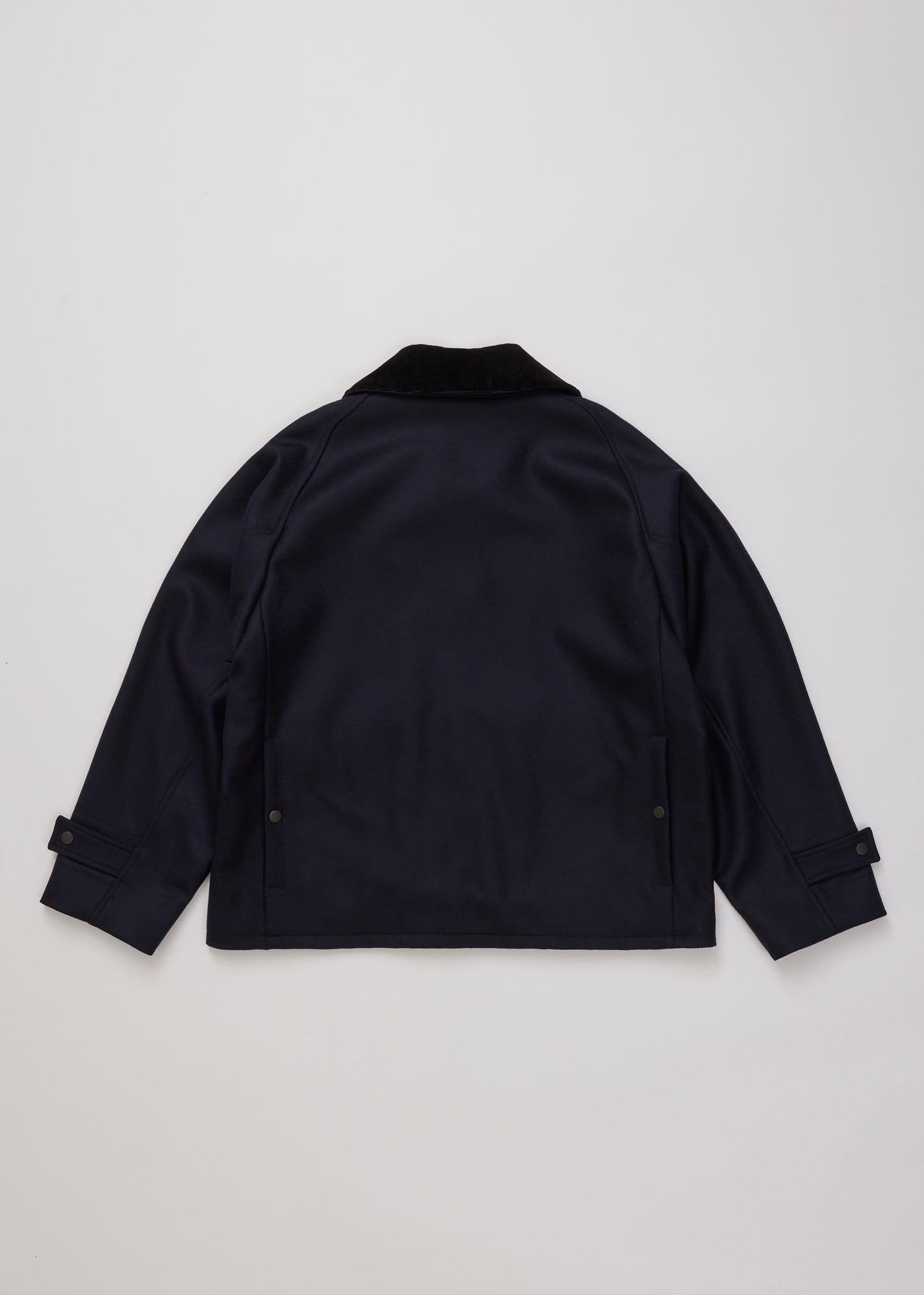 ULTERIOR/SUPER FINE WOOL LIGHT MELTON SHORT BLOUSON ”NAVY”