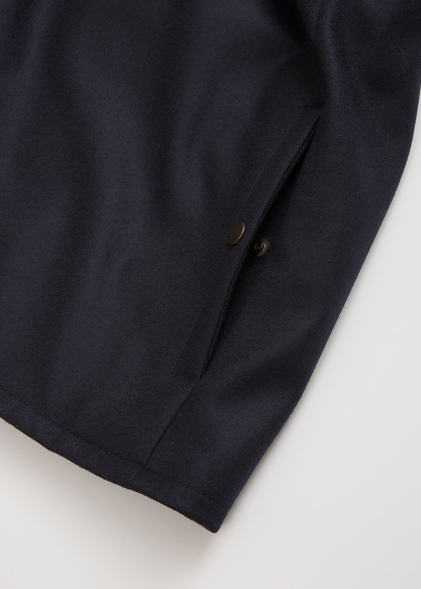 ULTERIOR/SUPER FINE WOOL LIGHT MELTON SHORT BLOUSON ”NAVY”