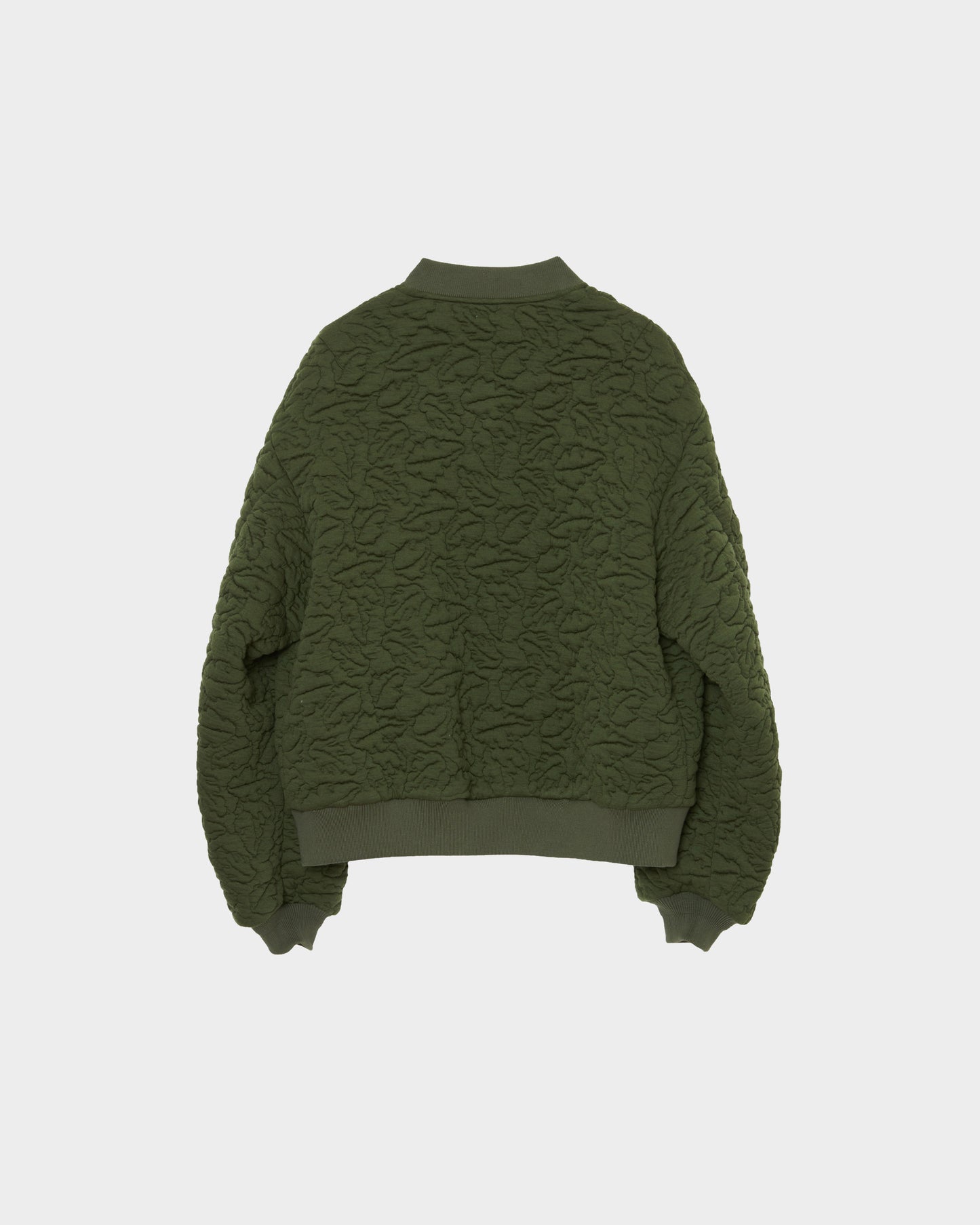 MATSUFUJI / Leaves Quilted Jacquard Jacket "OLIVE"