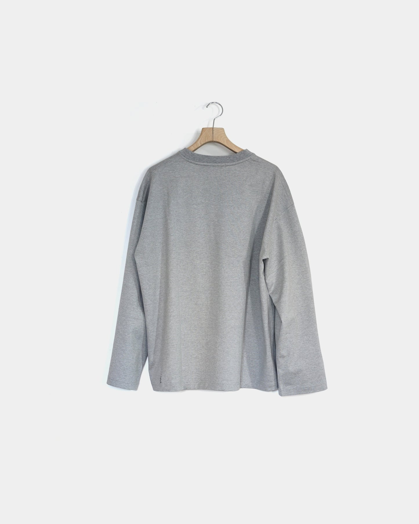 REVERBERATE/WIDE LONG SLEEVE T-SHIRT "GRAY"