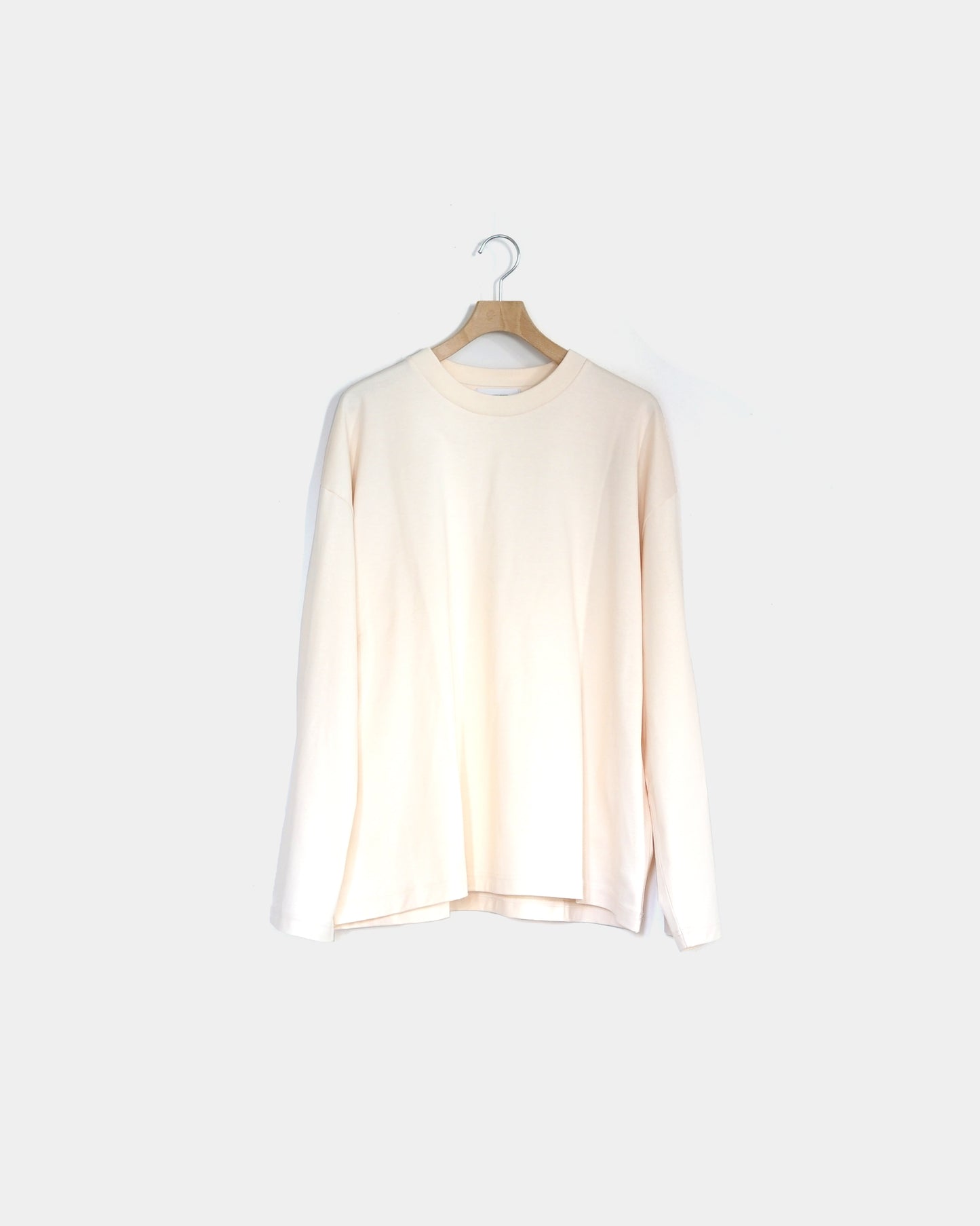 REVERBERATE/WIDE LONG SLEEVE T-SHIRT "ECRU"