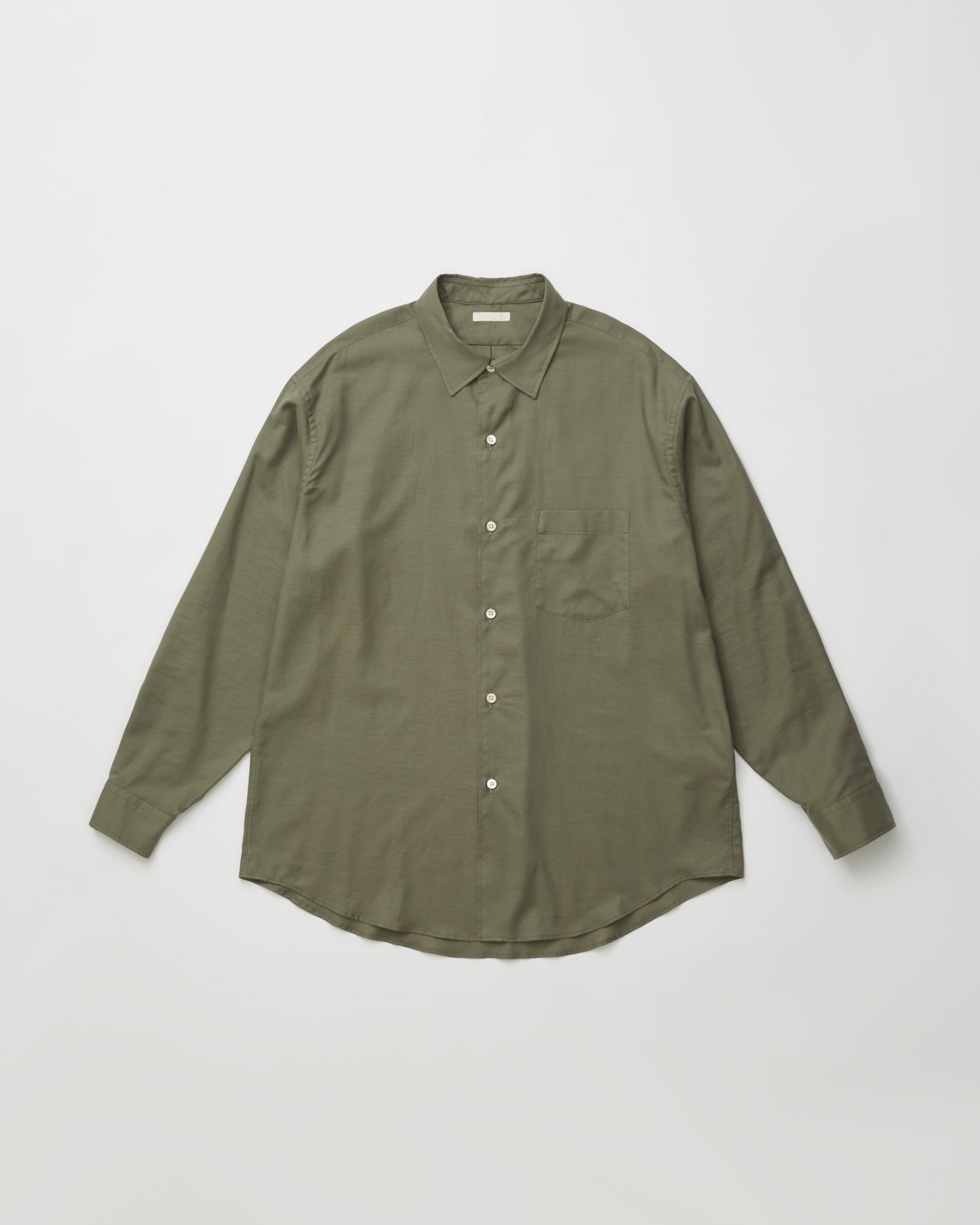 ULTERIOR/SILKY SOFT TWILL SHIRT"GREEN"