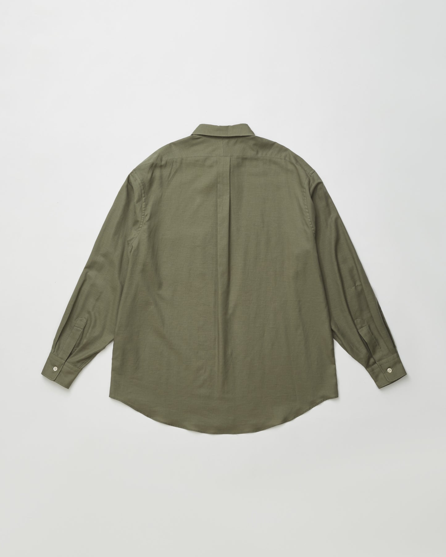 ULTERIOR/SILKY SOFT TWILL SHIRT"GREEN"