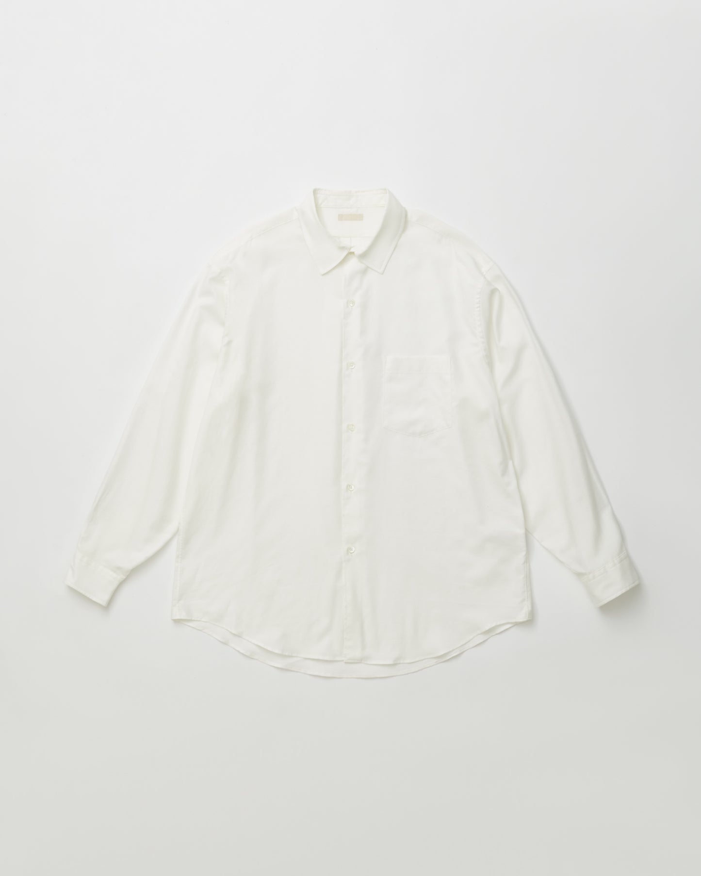 ULTERIOR/SILKY SOFT TWILL SHIRT"OFF-WHITE"