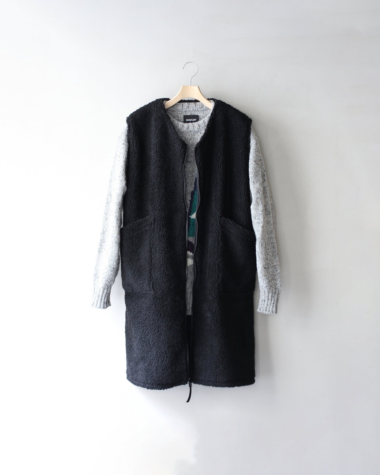 FARFIELD (ファーフィールド) / LONG VEST "Black"