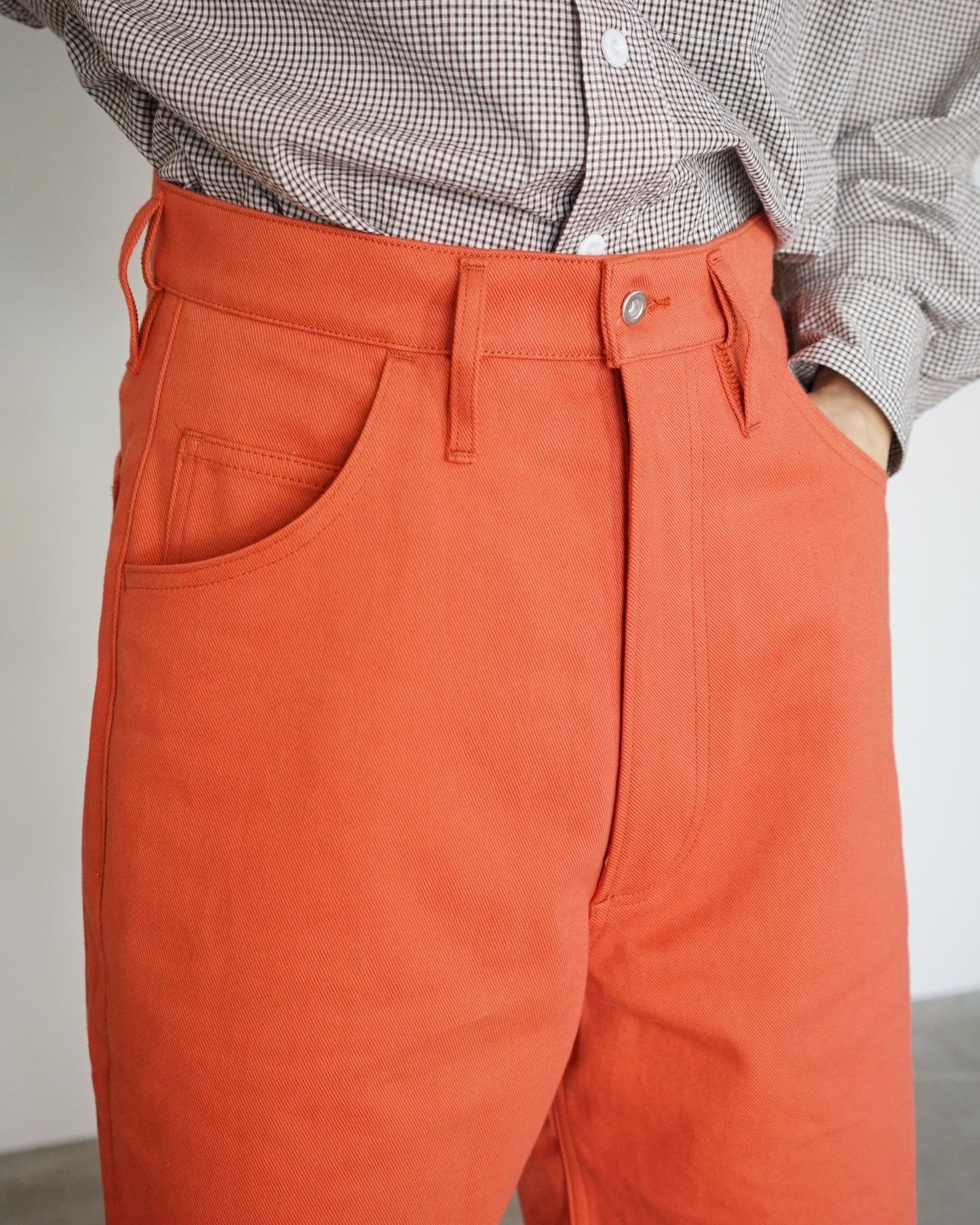 TUKI / 5 POCKET SHORTS - Katsuraghi Drill "Dull Orange"