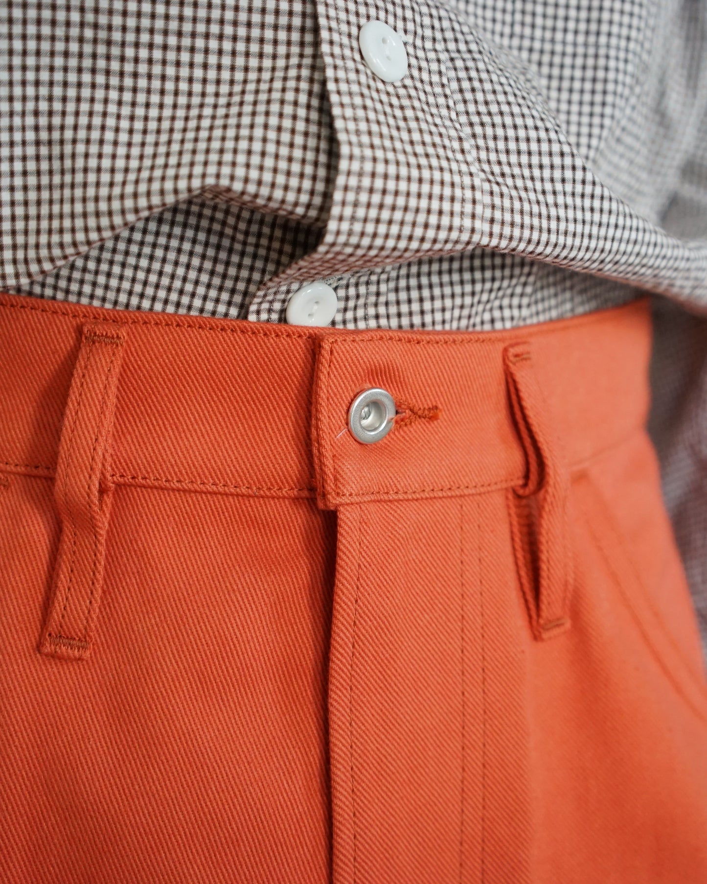 TUKI / 5 POCKET SHORTS - Katsuraghi Drill "Dull Orange"