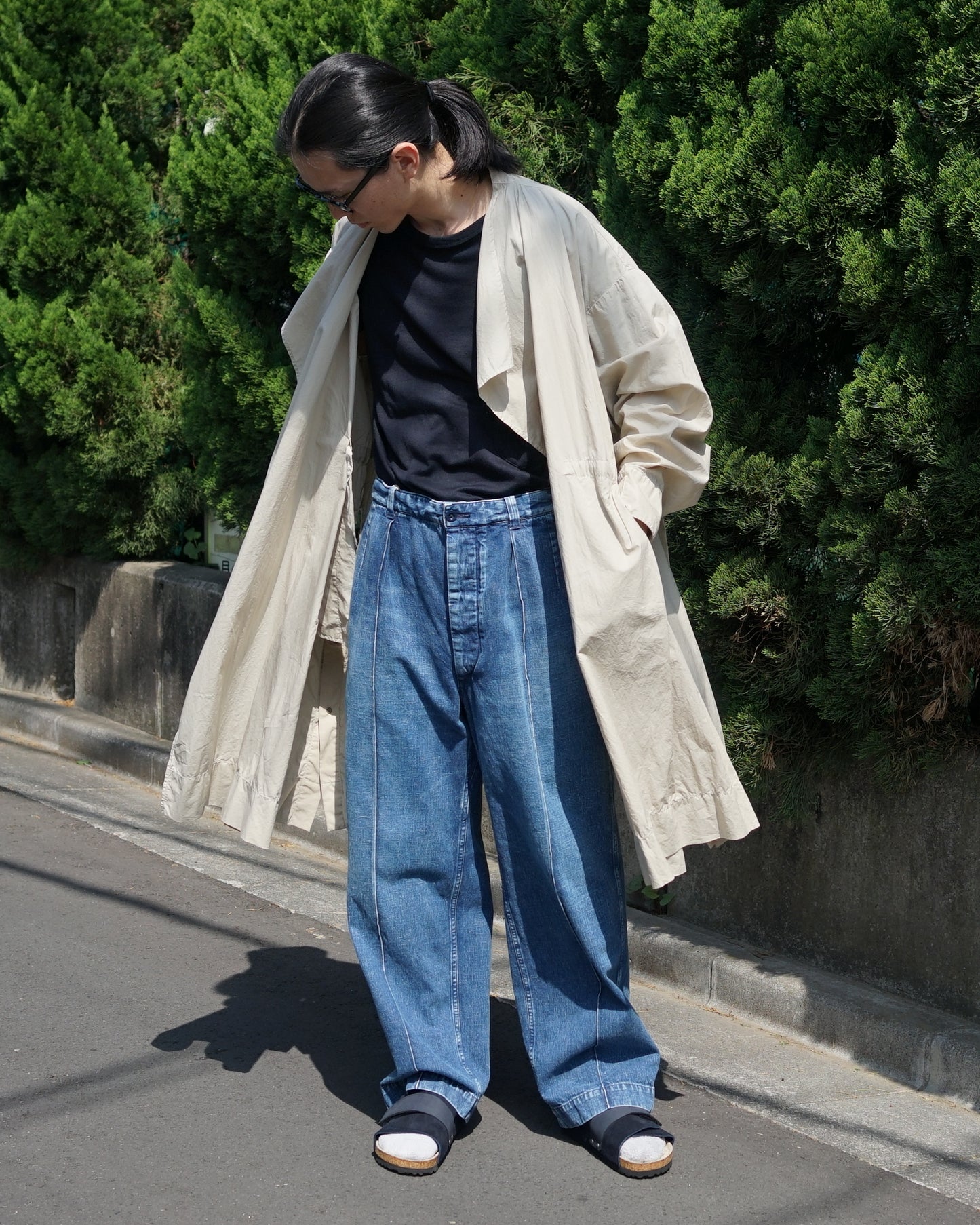 amber(アンバー)/23ss-amb-ct01/OVERSIZED TYPEWRITER COAT "BEIGE"
