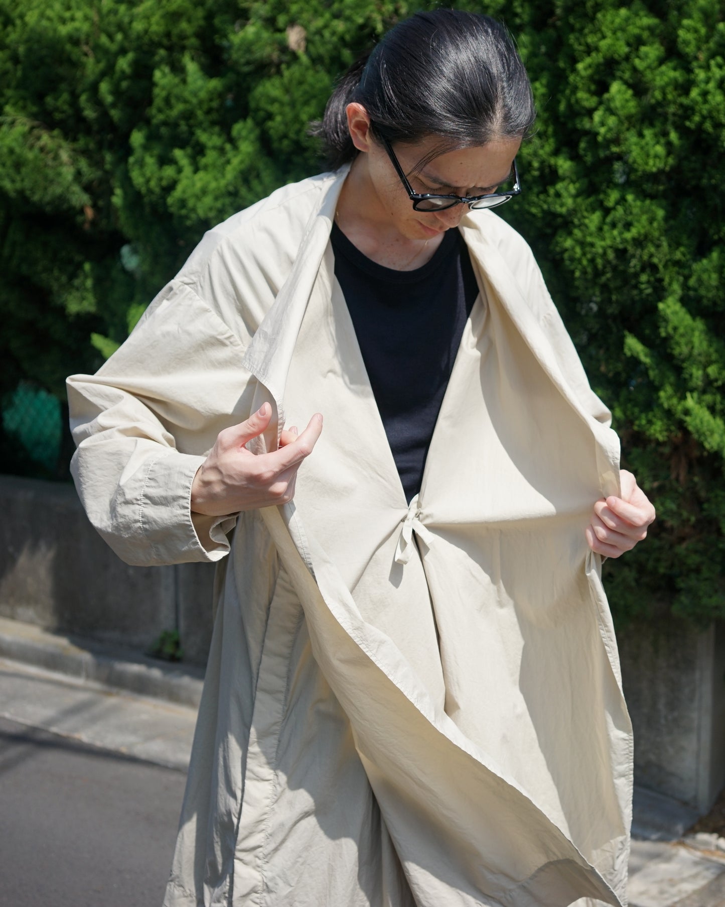 amber(アンバー)/23ss-amb-ct01/OVERSIZED TYPEWRITER COAT "BEIGE"