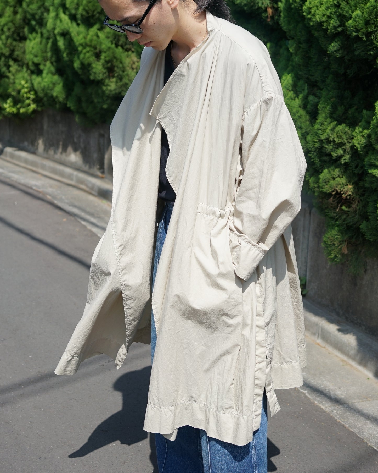 amber(アンバー)/23ss-amb-ct01/OVERSIZED TYPEWRITER COAT "BEIGE"