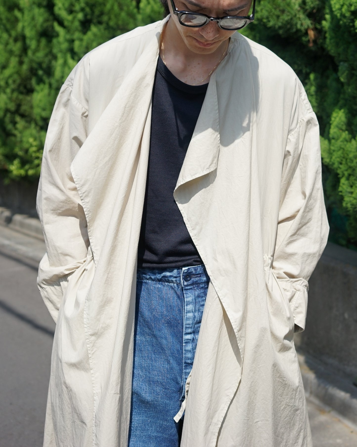 amber(アンバー)/23ss-amb-ct01/OVERSIZED TYPEWRITER COAT "BEIGE"
