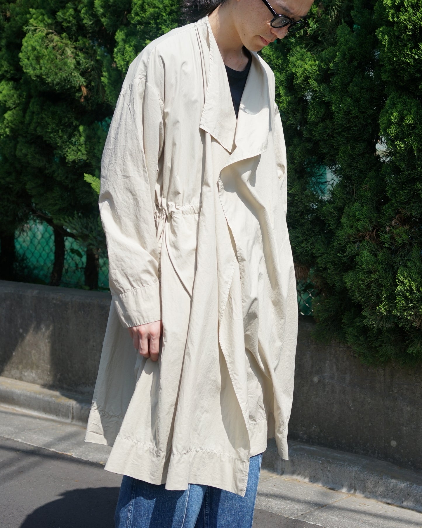 amber(アンバー)/23ss-amb-ct01/OVERSIZED TYPEWRITER COAT "BEIGE"