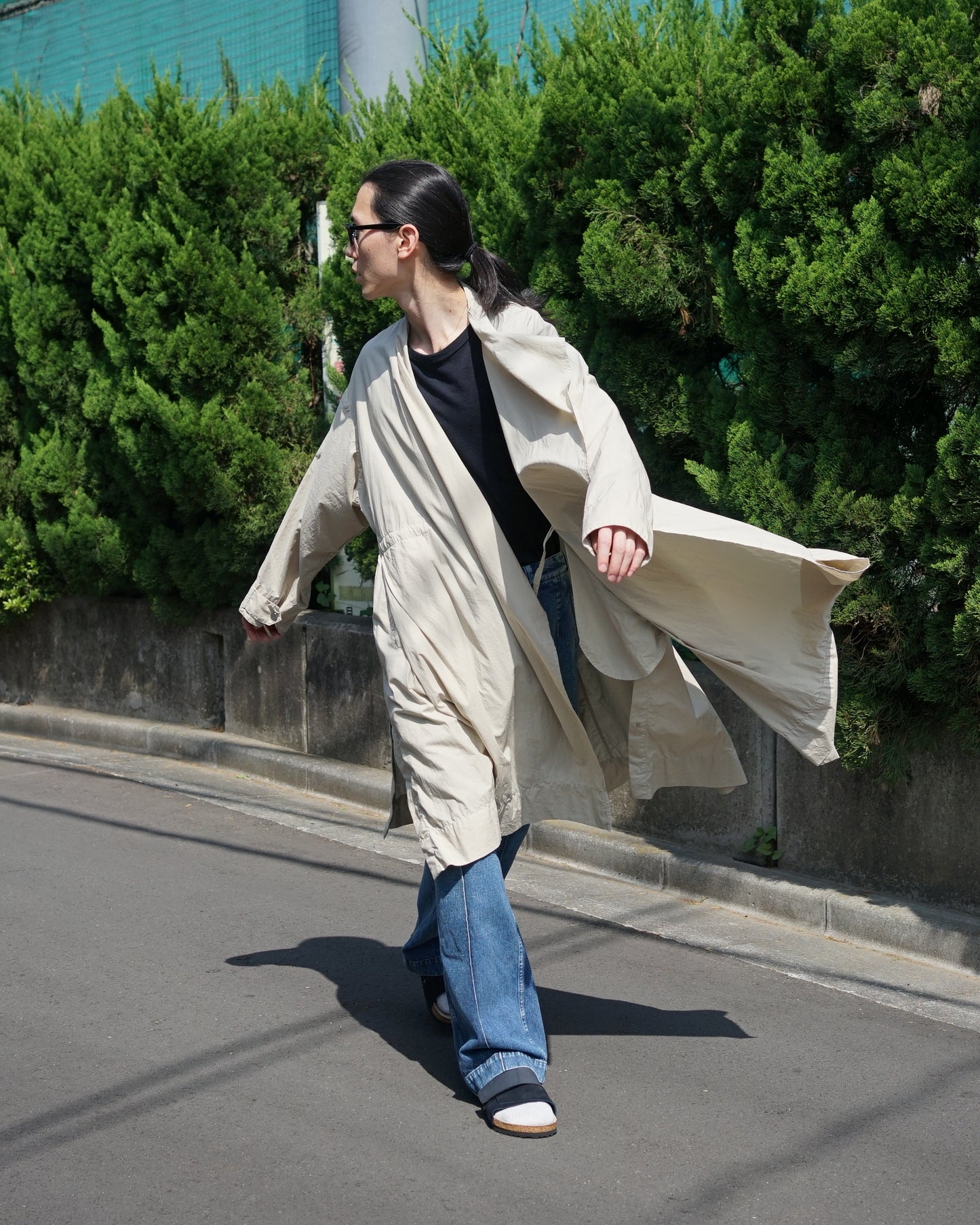 amber(アンバー)/23ss-amb-ct01/OVERSIZED TYPEWRITER COAT "BEIGE"