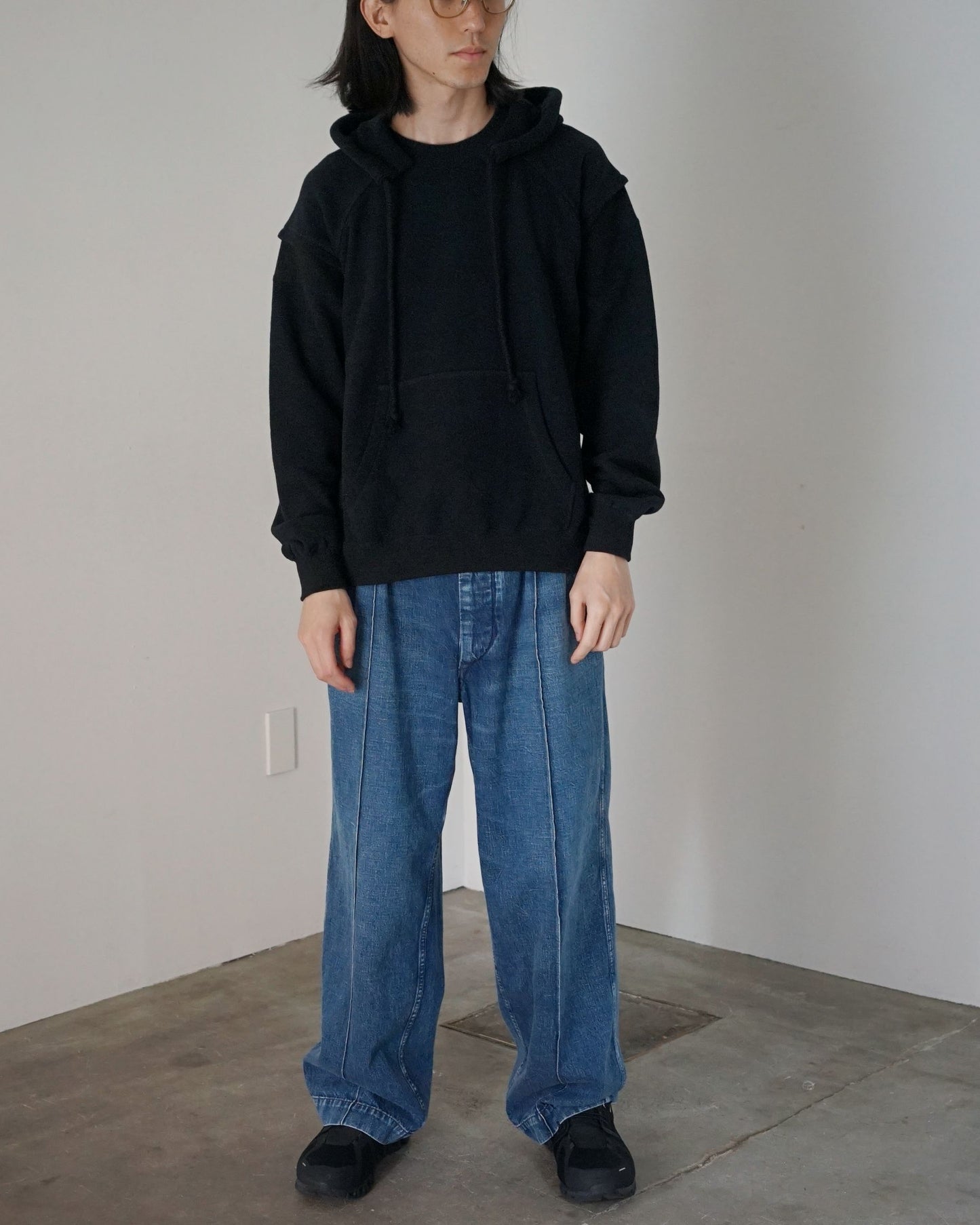 MATSUFUJI/RETROFIT HOODIE"BLACK"