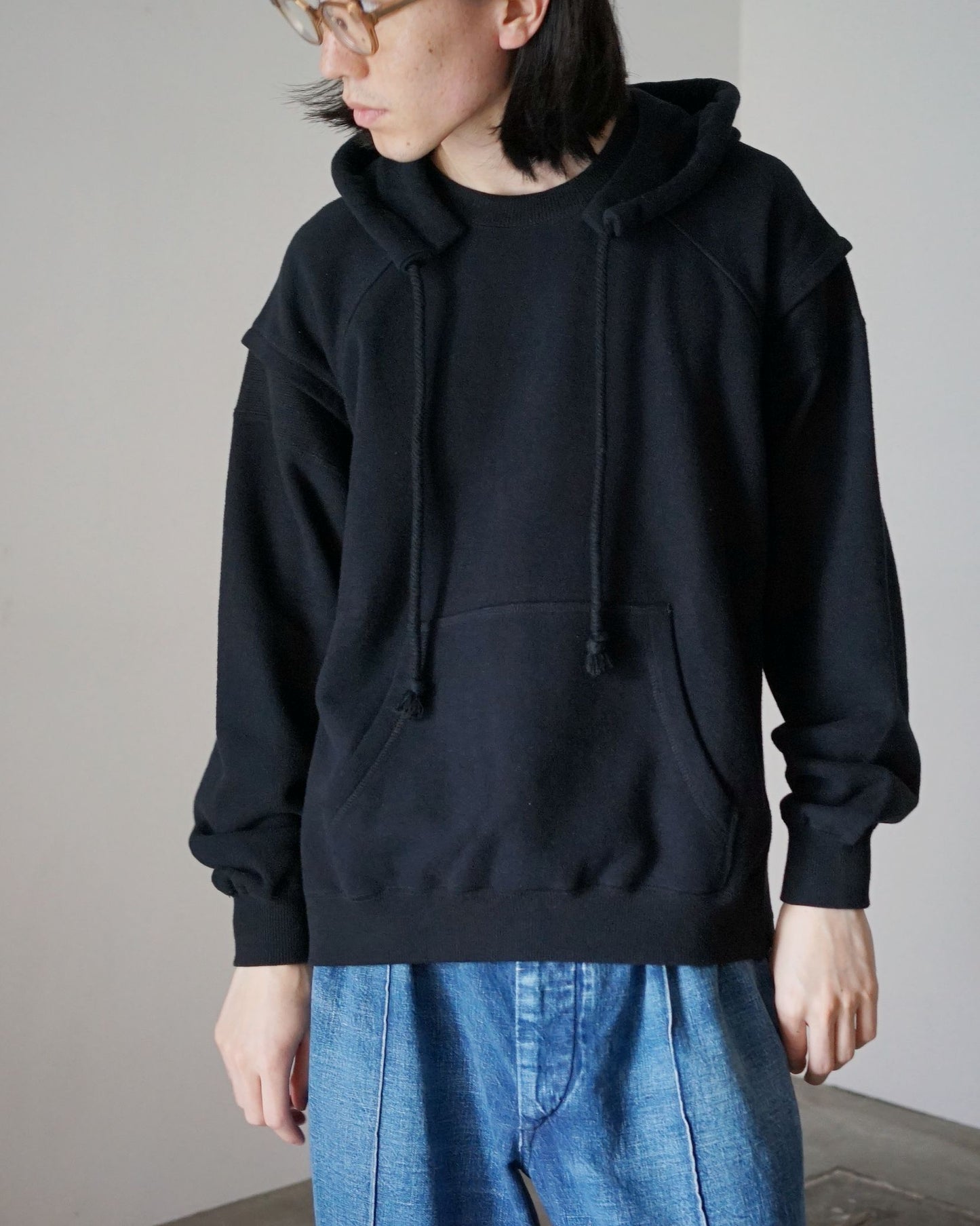 MATSUFUJI/RETROFIT HOODIE"BLACK"