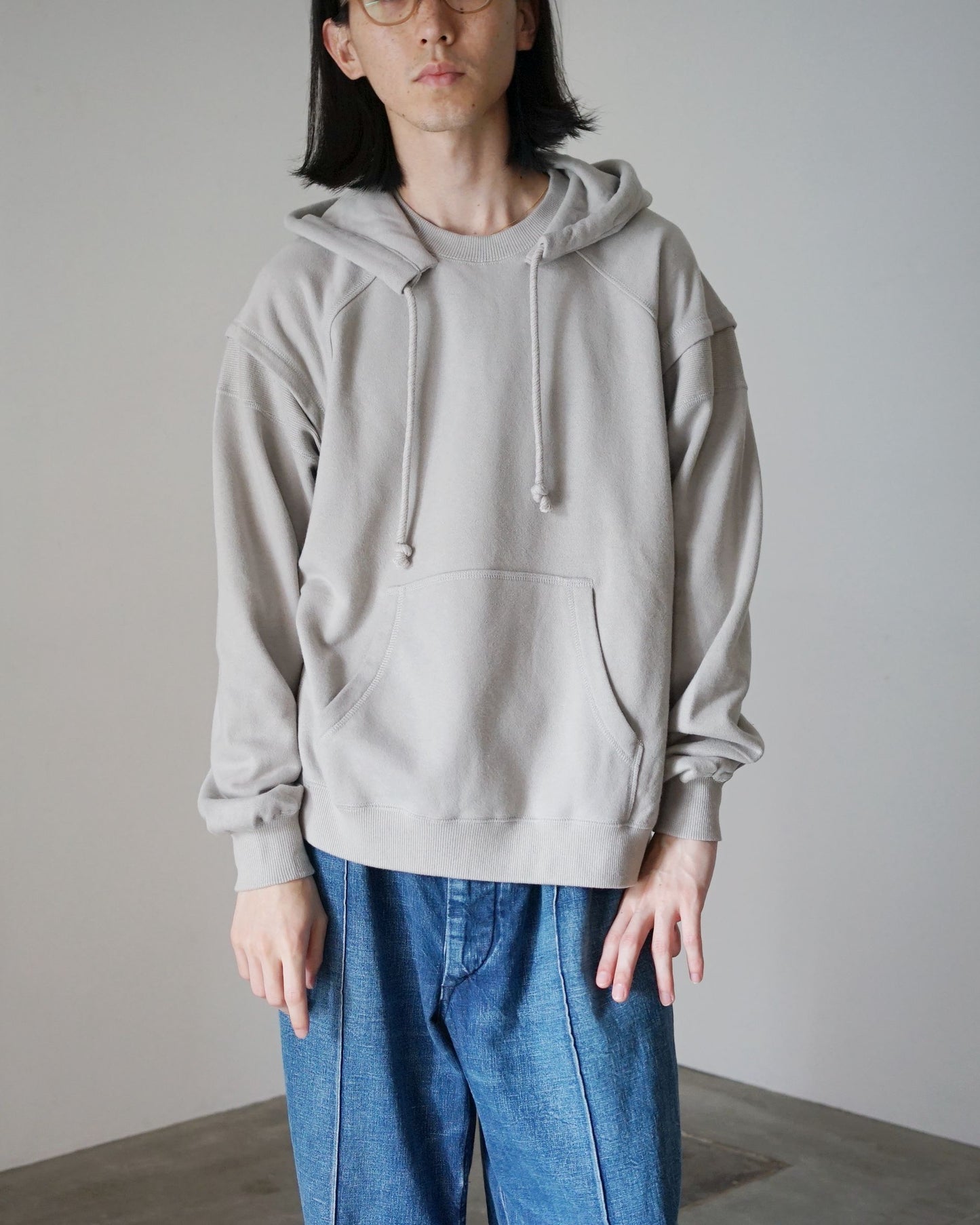 MATSUFUJI/RETROFIT HOODIE"LIGHT BEIGE"