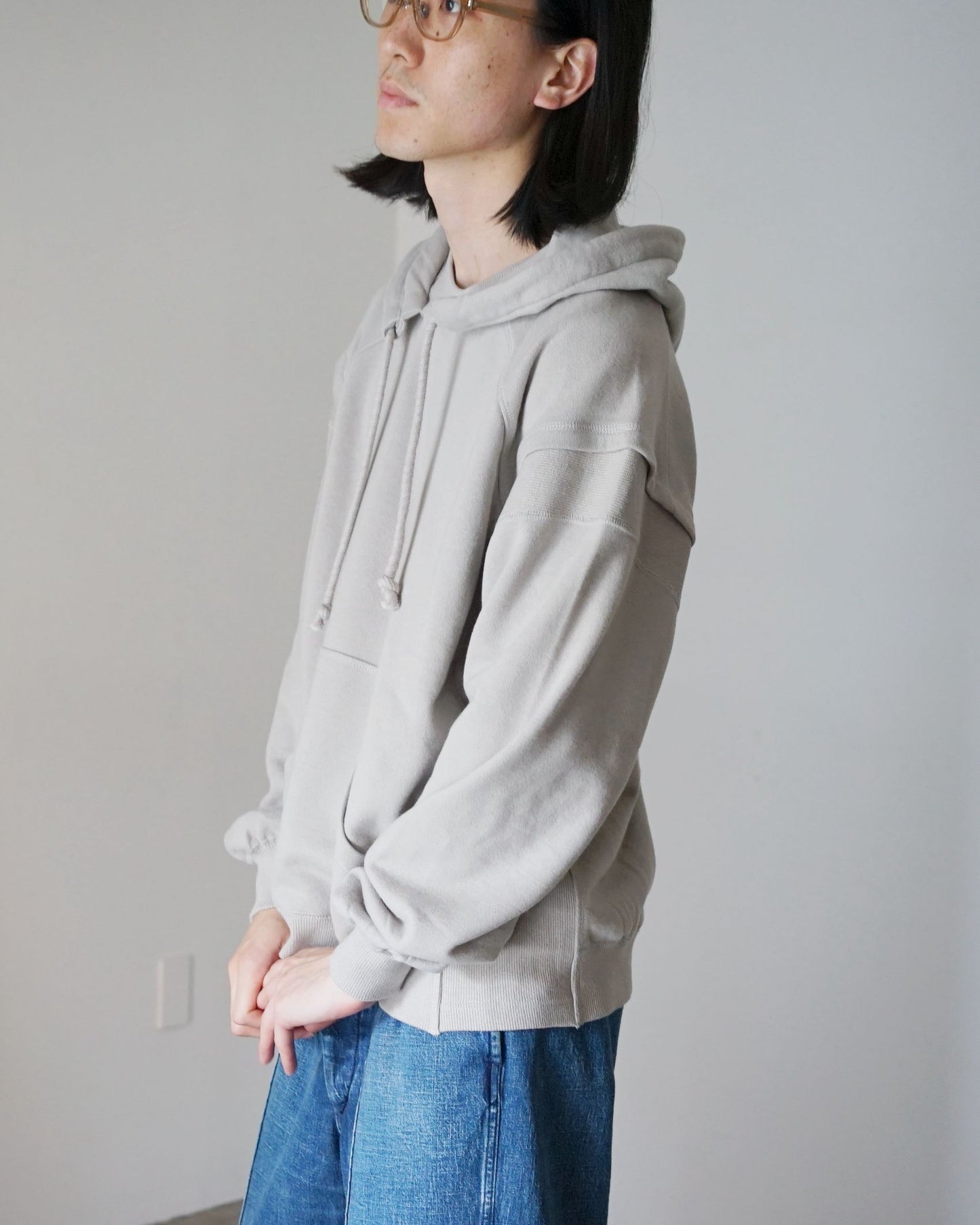MATSUFUJI/RETROFIT HOODIE"LIGHT BEIGE"