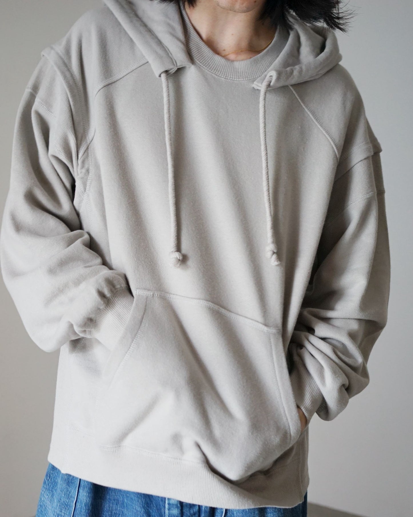 MATSUFUJI/RETROFIT HOODIE"LIGHT BEIGE"