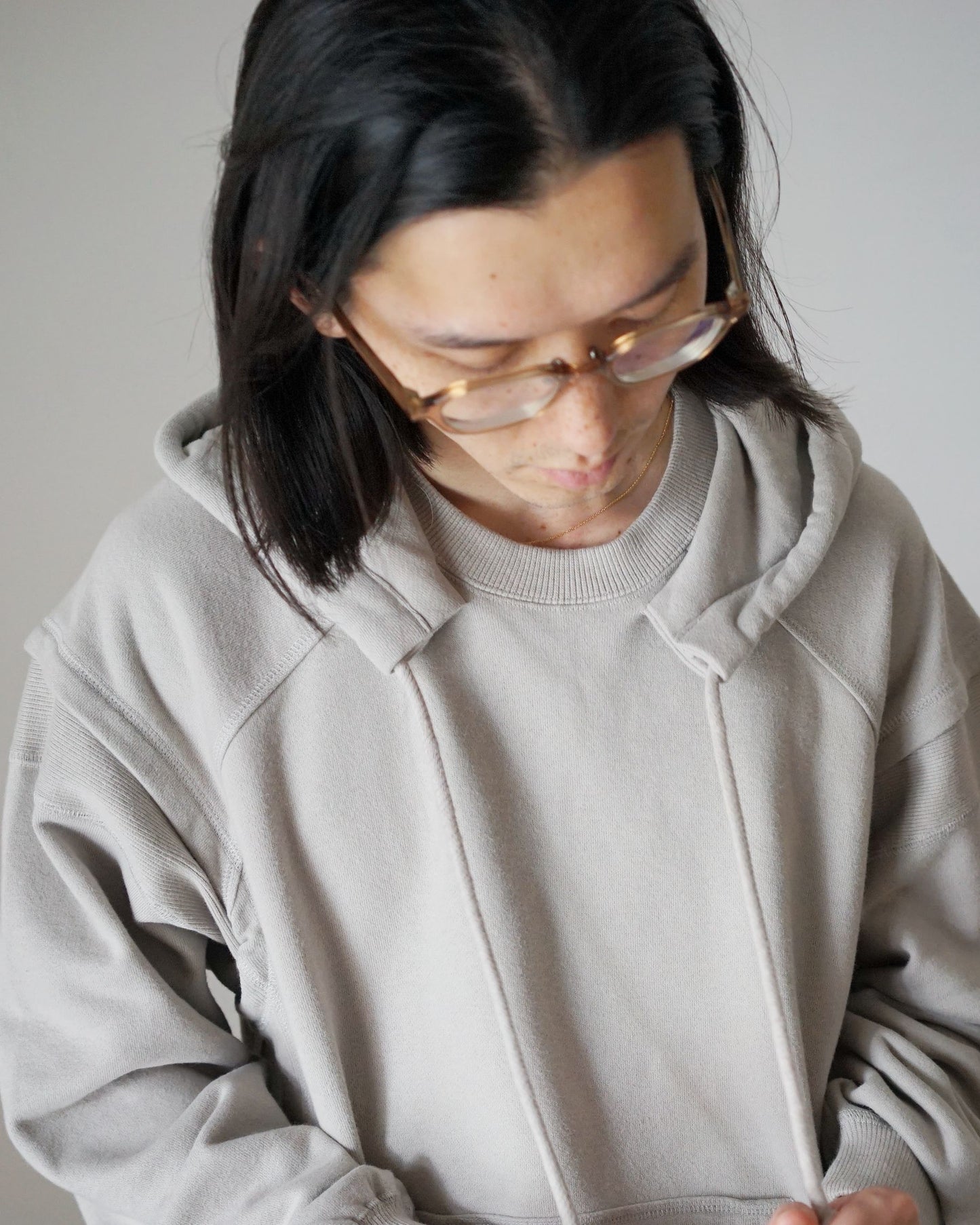 MATSUFUJI/RETROFIT HOODIE"LIGHT BEIGE"