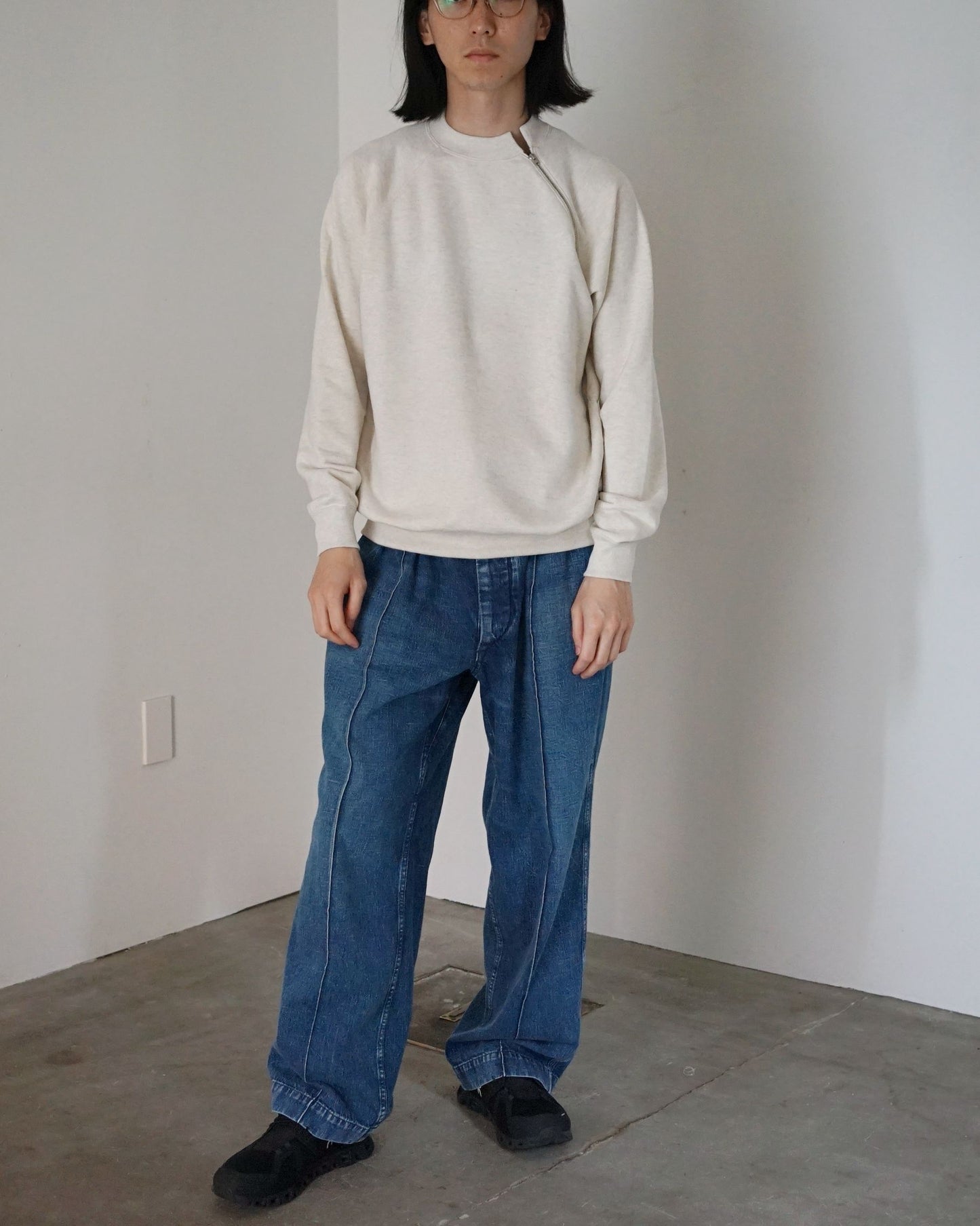 Riprap / HR G/S ZIP SWEAT "OATMEAL"