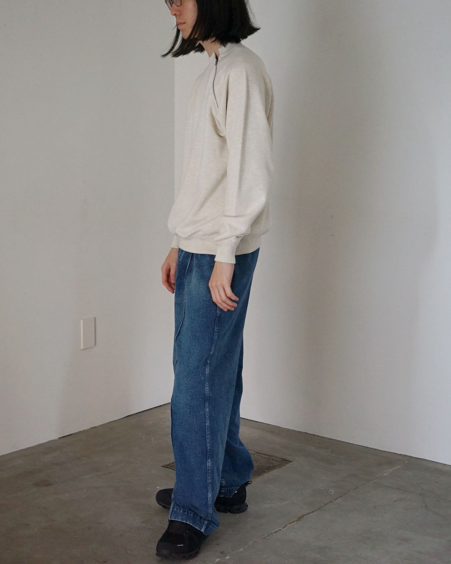 Riprap / HR G/S ZIP SWEAT "OATMEAL"