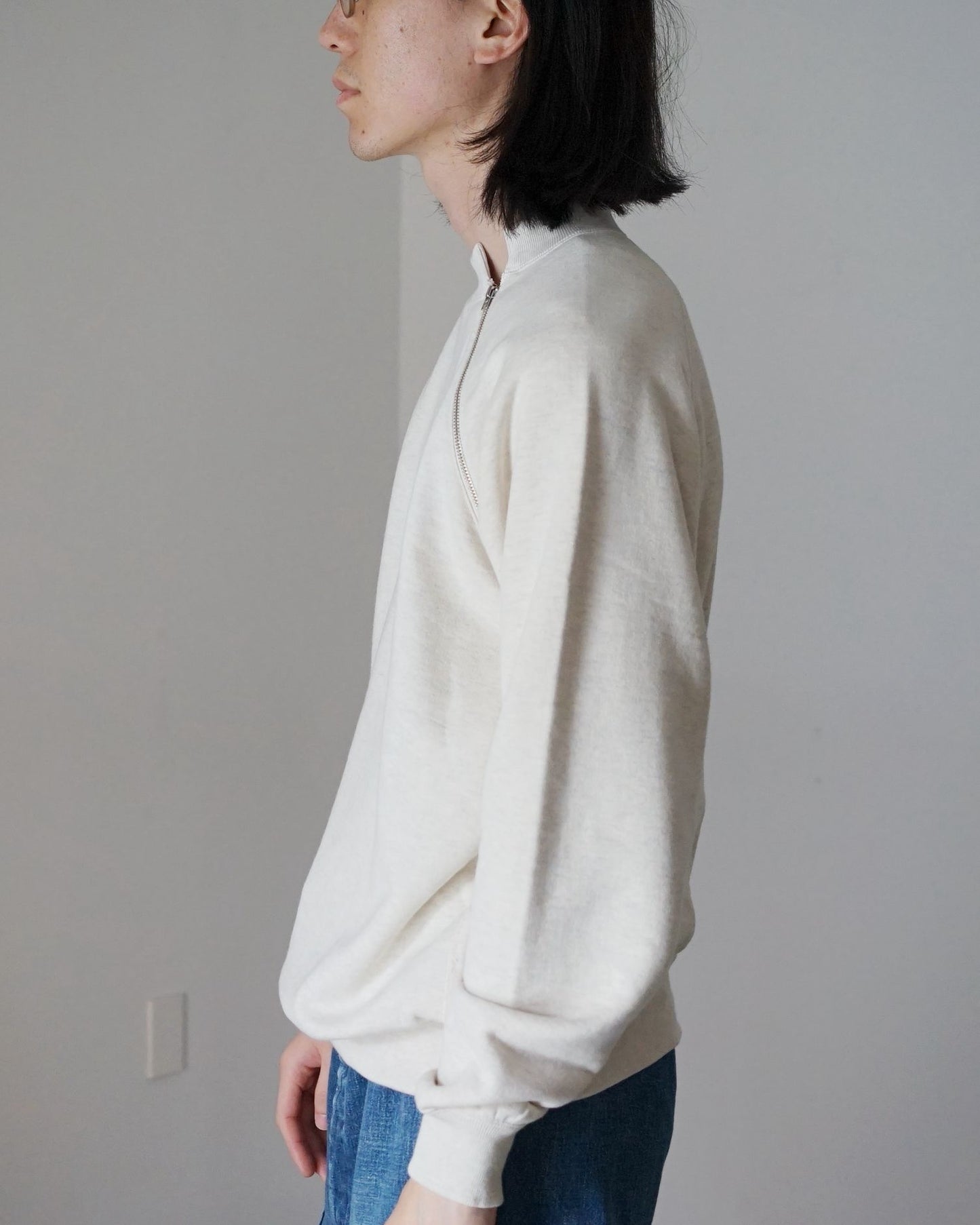 Riprap / HR G/S ZIP SWEAT "OATMEAL"