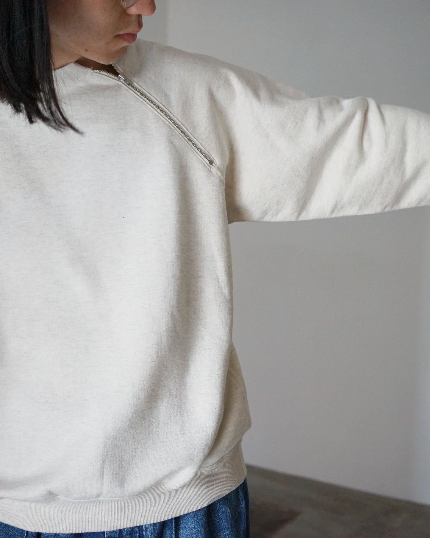 Riprap / HR G/S ZIP SWEAT "OATMEAL"