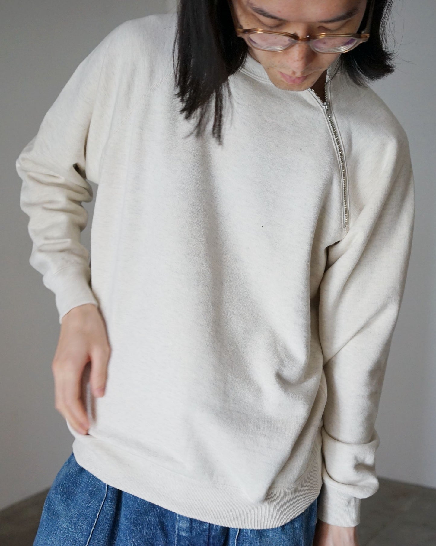 Riprap / HR G/S ZIP SWEAT "OATMEAL"