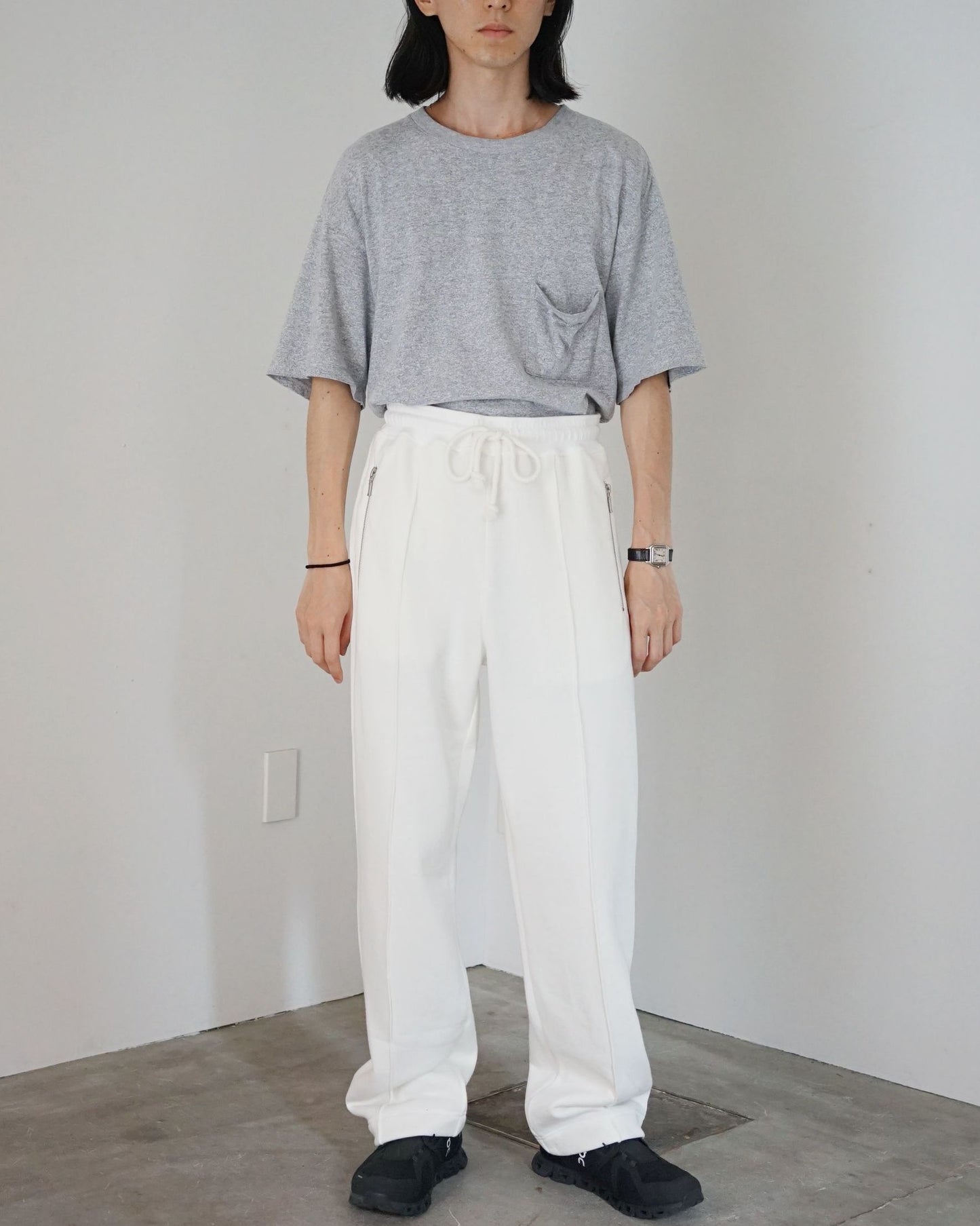MATSUFUJI/Carry Pocket Sweat Pants for feets "WHITE"