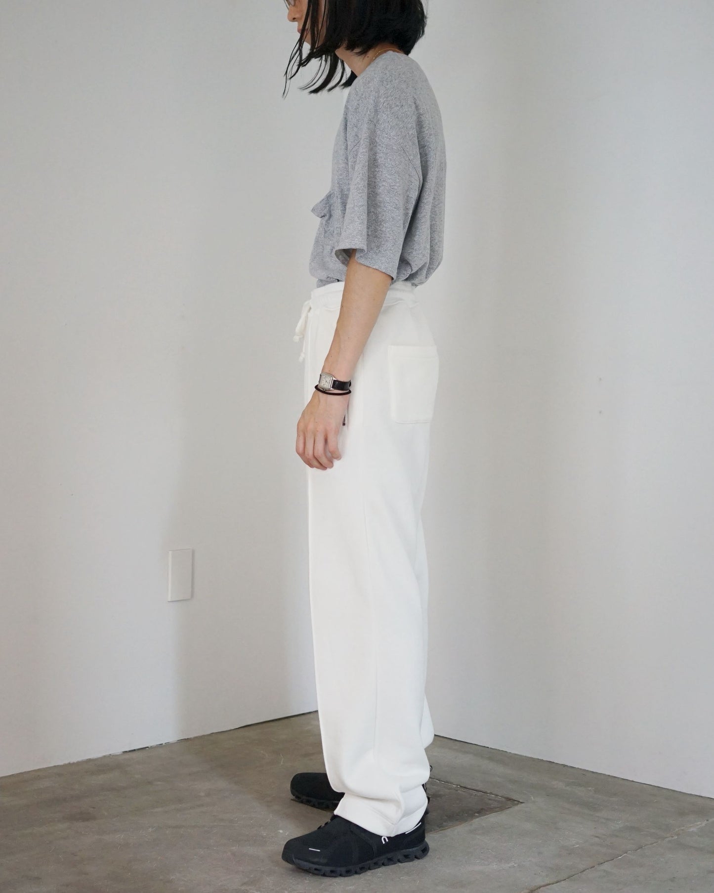 MATSUFUJI/Carry Pocket Sweat Pants for feets "WHITE"
