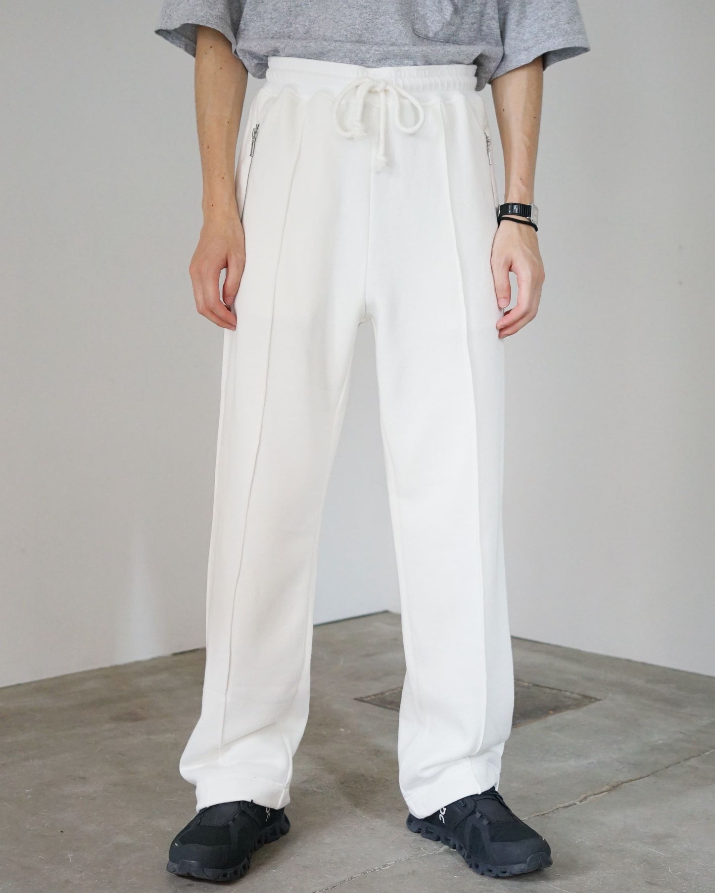 MATSUFUJI/Carry Pocket Sweat Pants for feets "WHITE"