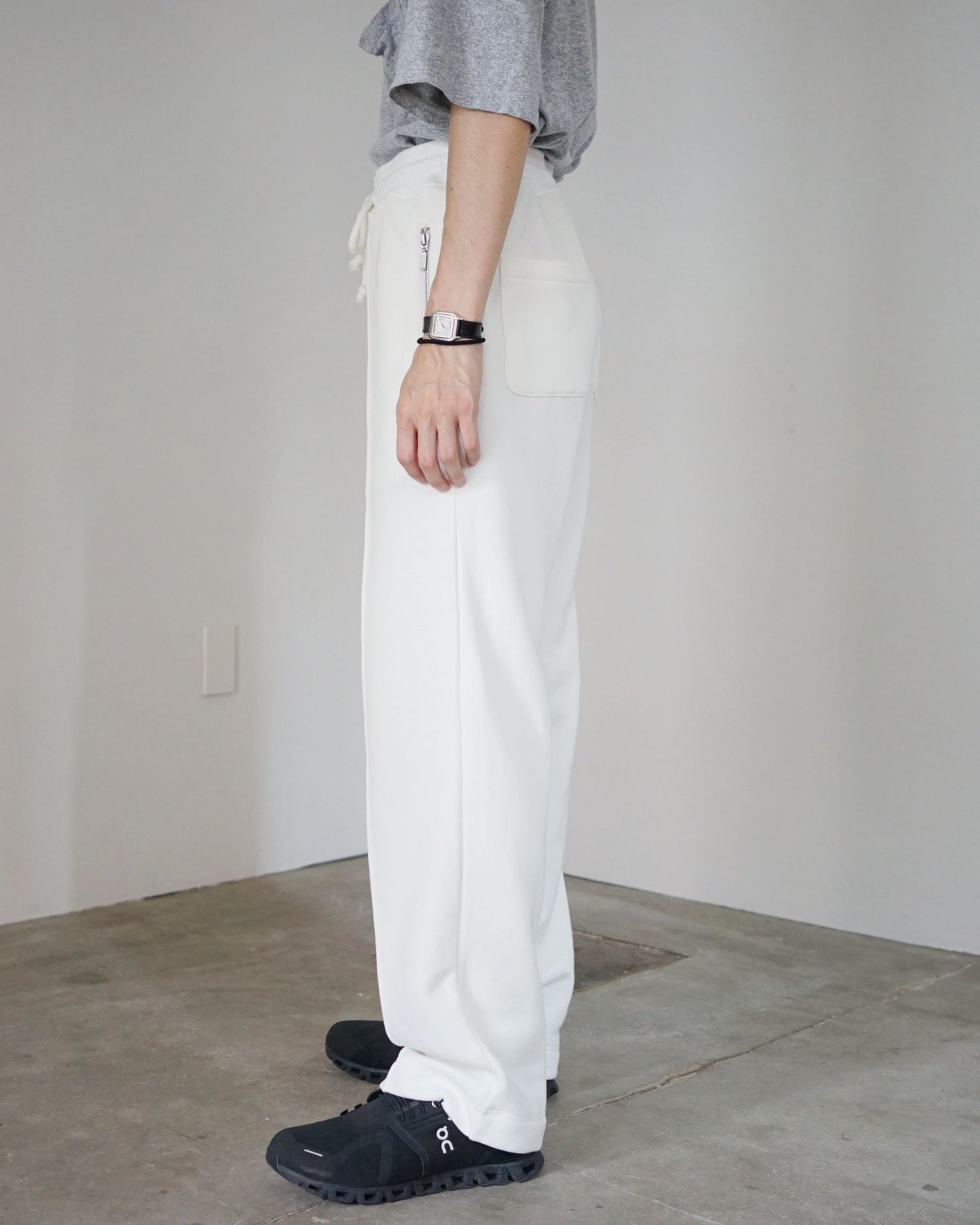MATSUFUJI/Carry Pocket Sweat Pants for feets "WHITE"