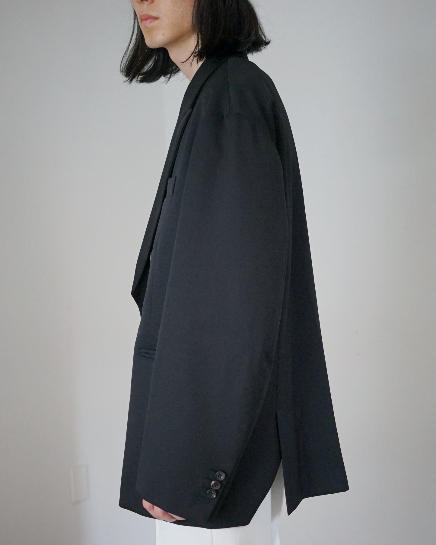 stein / OVERSIZED DOUBLE BREASTED JACKET "BLACK"