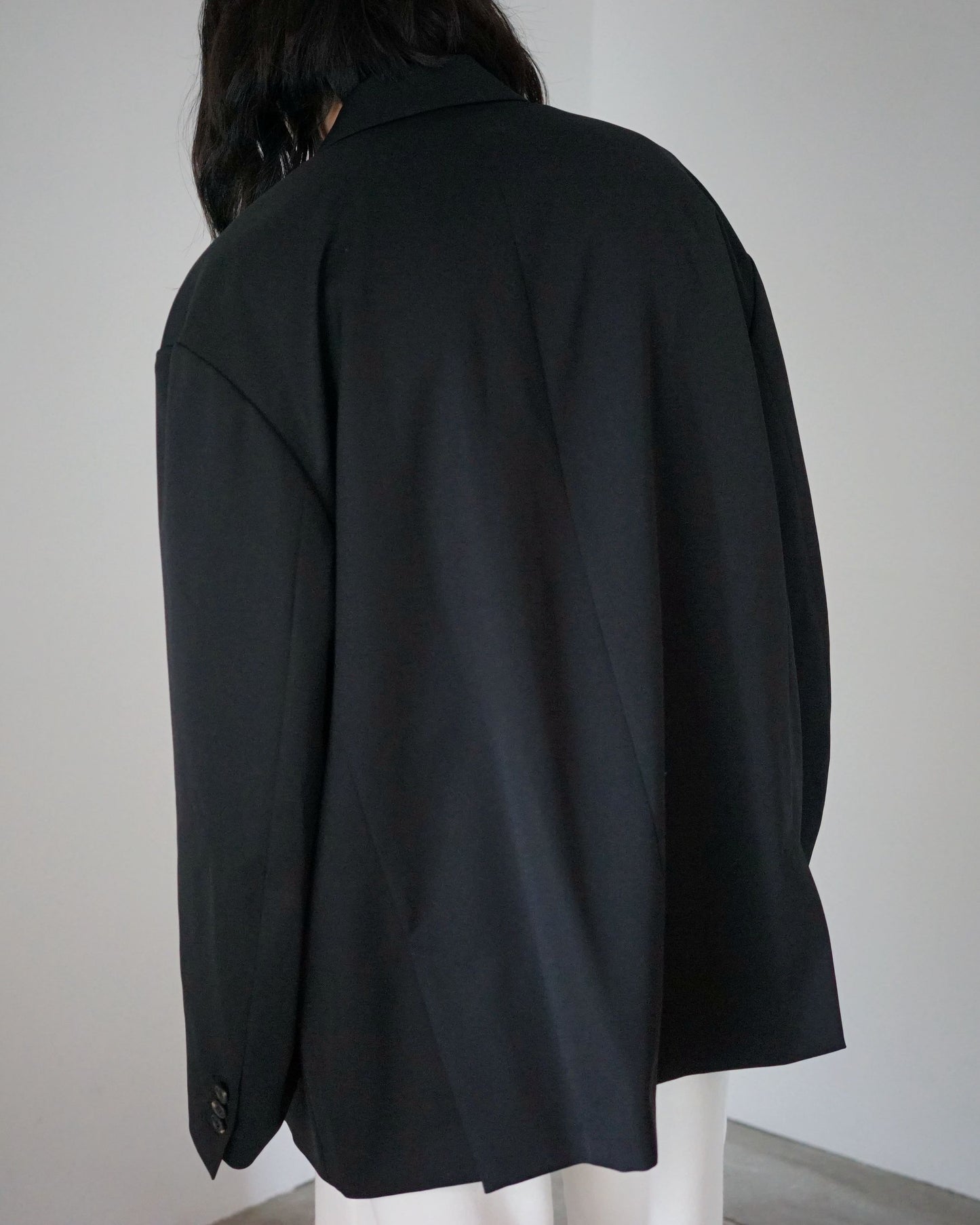 stein / OVERSIZED DOUBLE BREASTED JACKET "BLACK"
