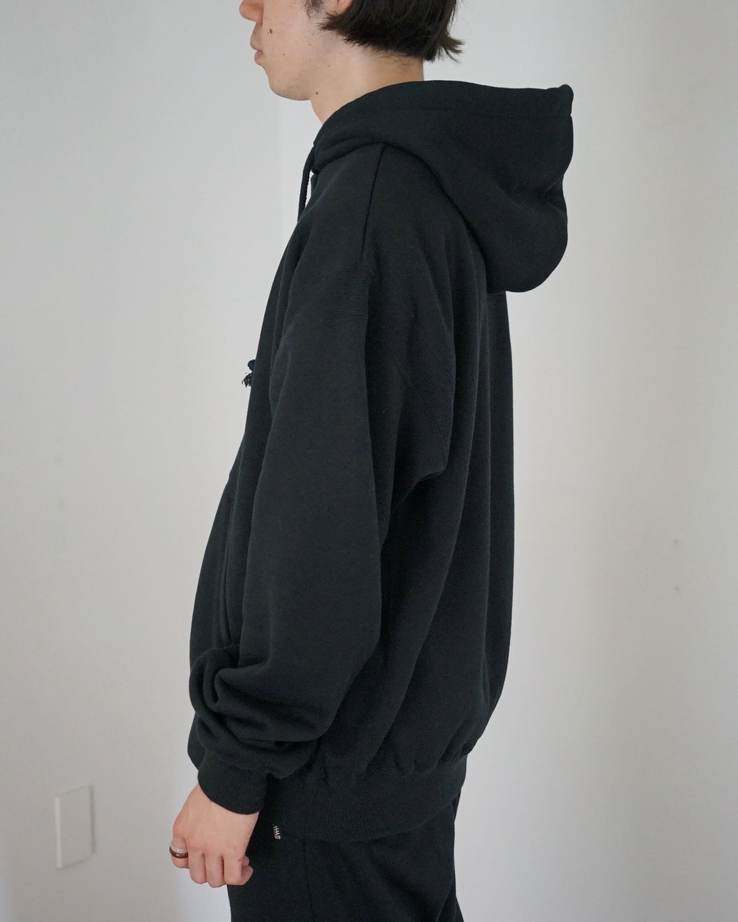 MATSUFUJI / Front Zip Hoodie "BLACK"