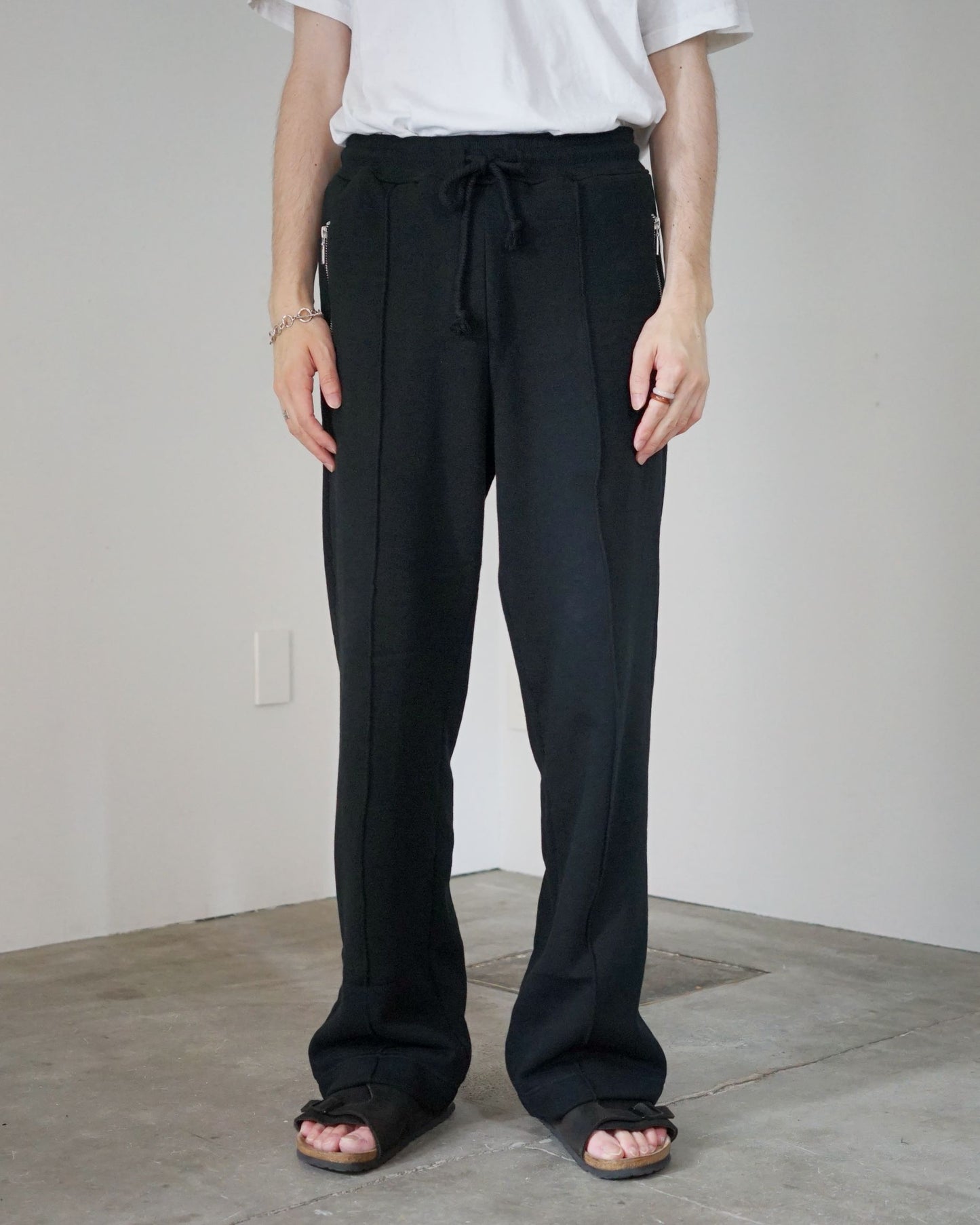 MATSUFUJI / Carry Pocket Sweat Pants for feets "BLACK"