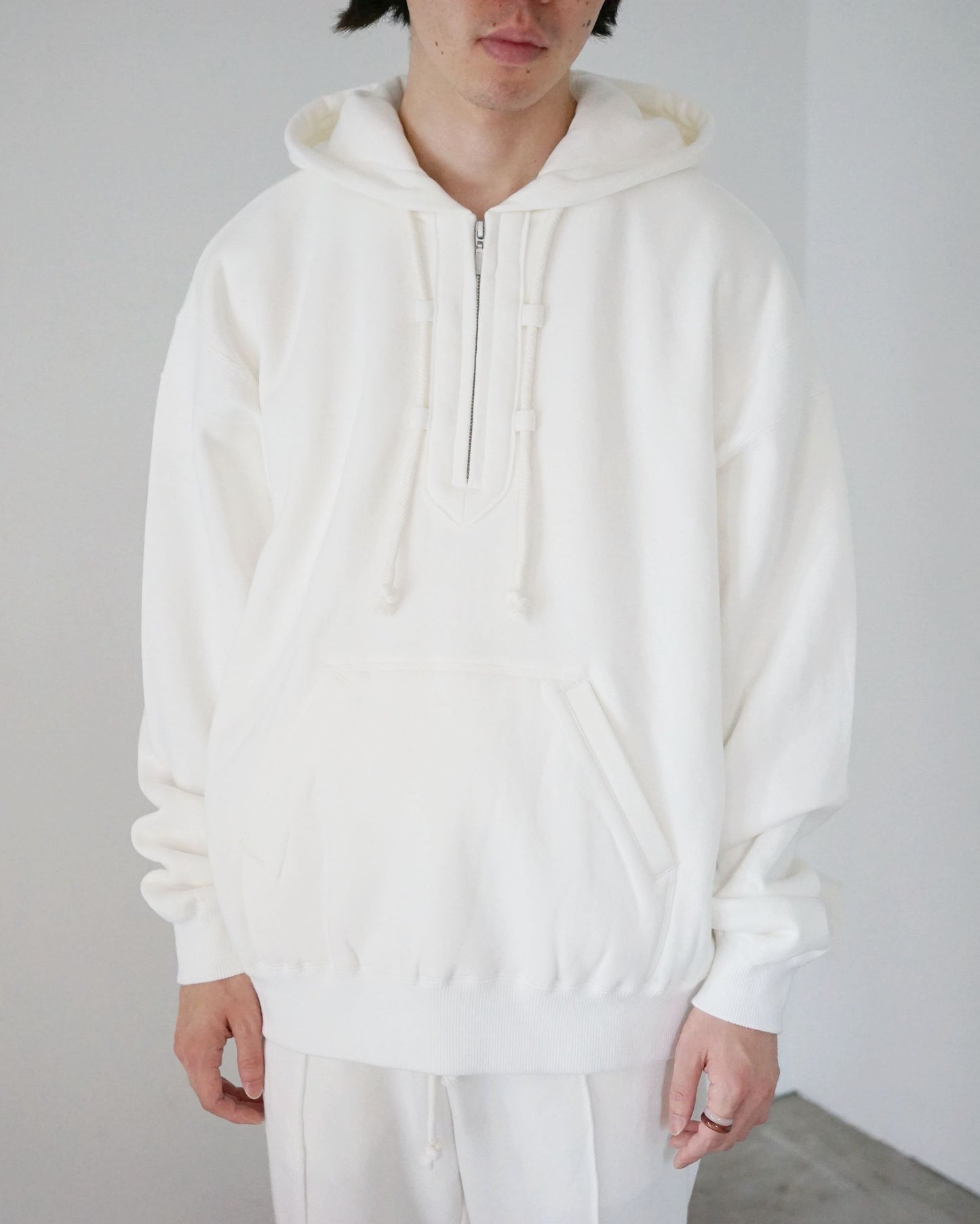 MATSUFUJI / Front Zip Hoodie "WHITE"