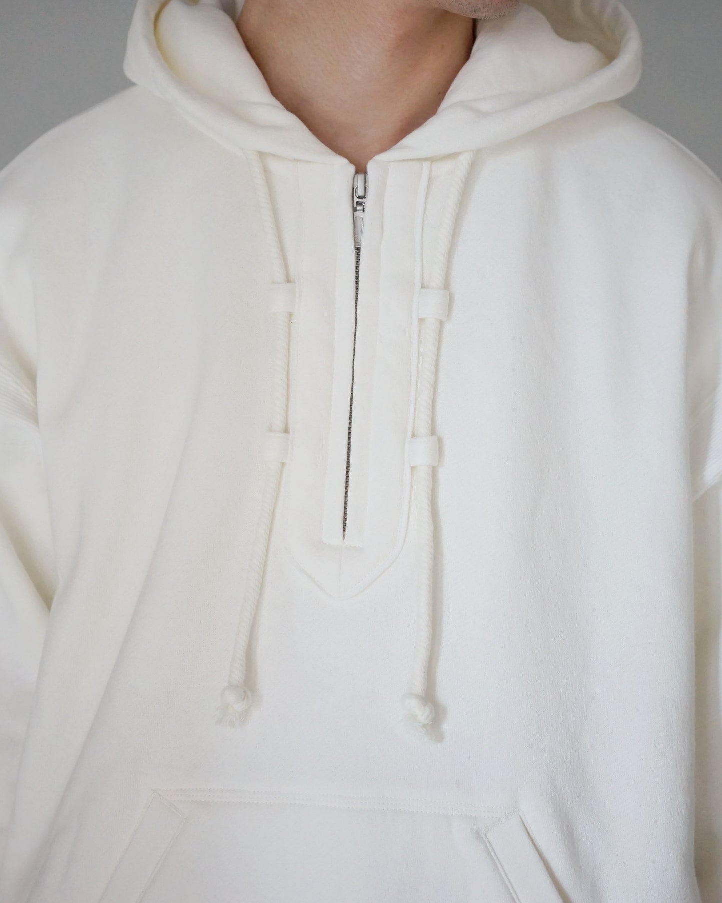MATSUFUJI / Front Zip Hoodie "WHITE"