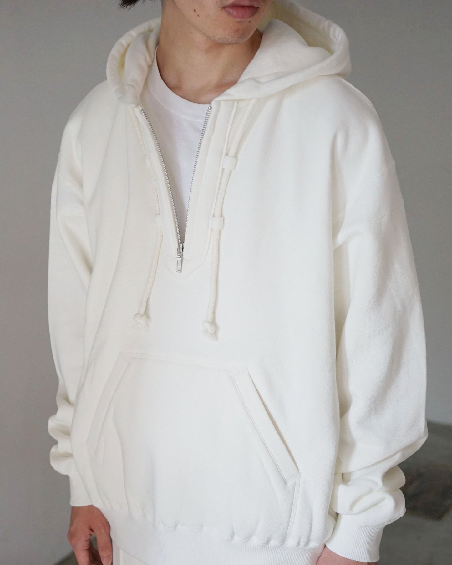 MATSUFUJI / Front Zip Hoodie "WHITE"