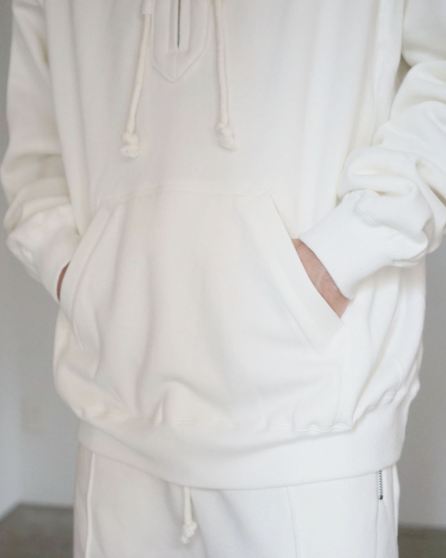 MATSUFUJI / Front Zip Hoodie "WHITE"